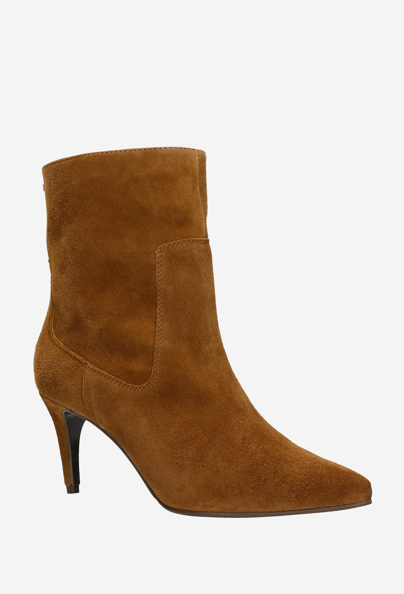 Eleganckie jasnobrązowe botki na szpilce