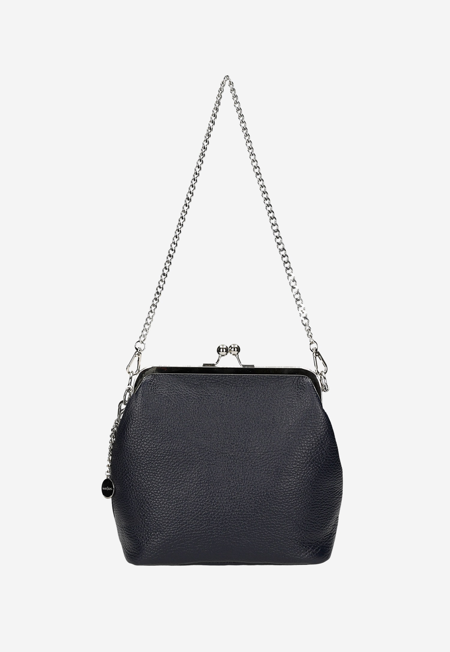 Granatowa torebka damska z łańcuszkiem