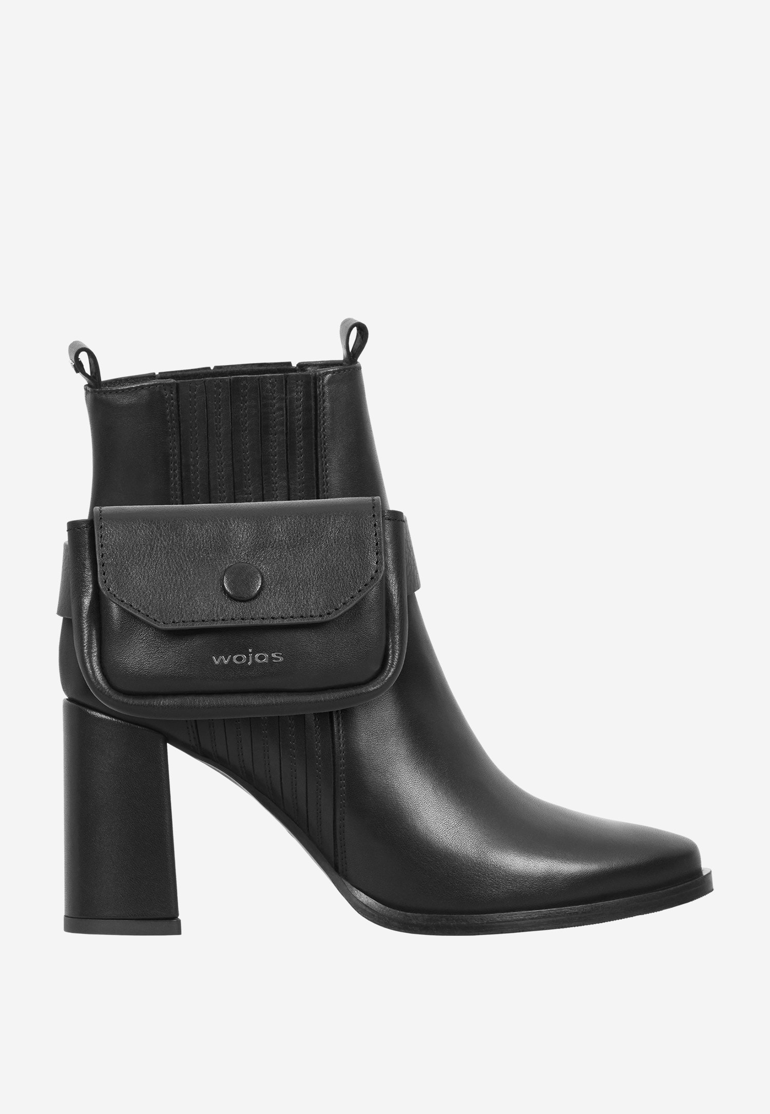 Czarna torebka na buty zapinana na zatrzask