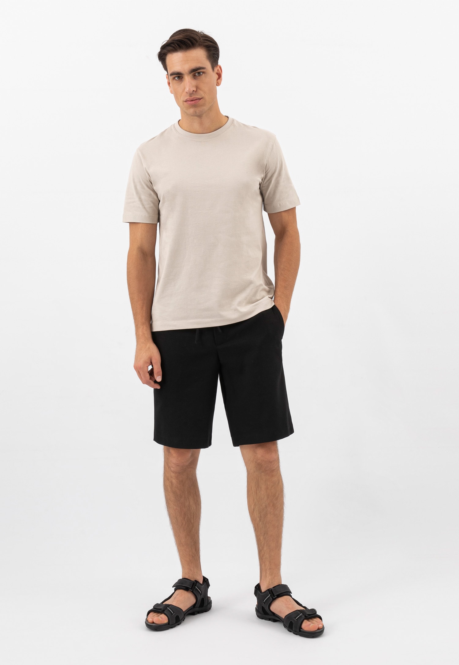 Czarne męskie sandały