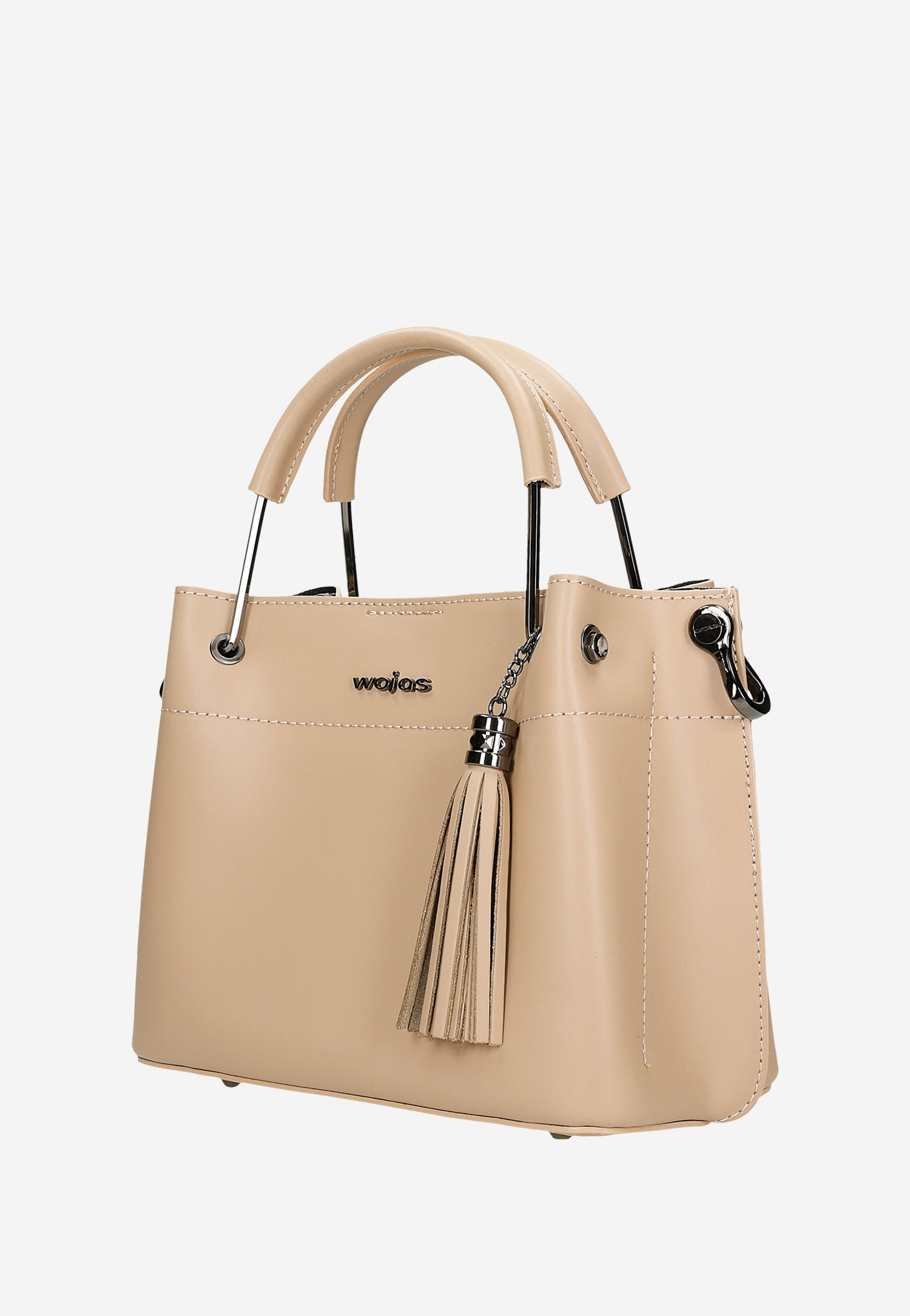 Czarna skórzana torebka damska typu kuferek