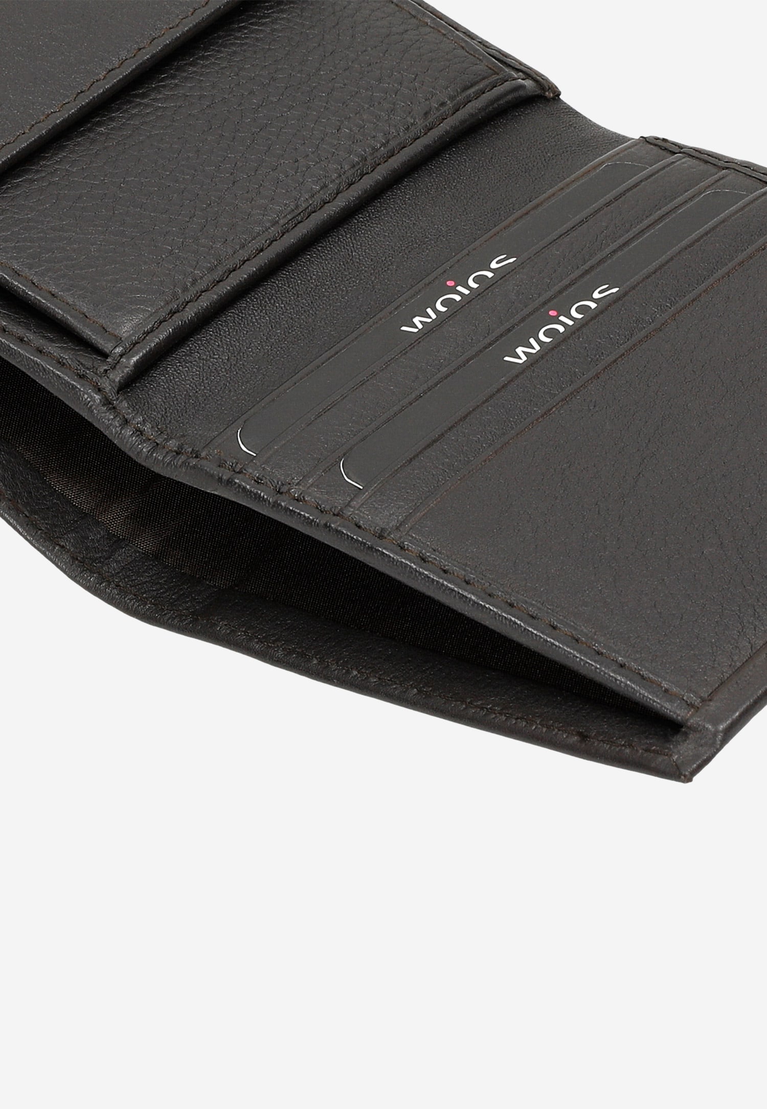 Ciemnobrązowy portfel męski ze skóry licowej