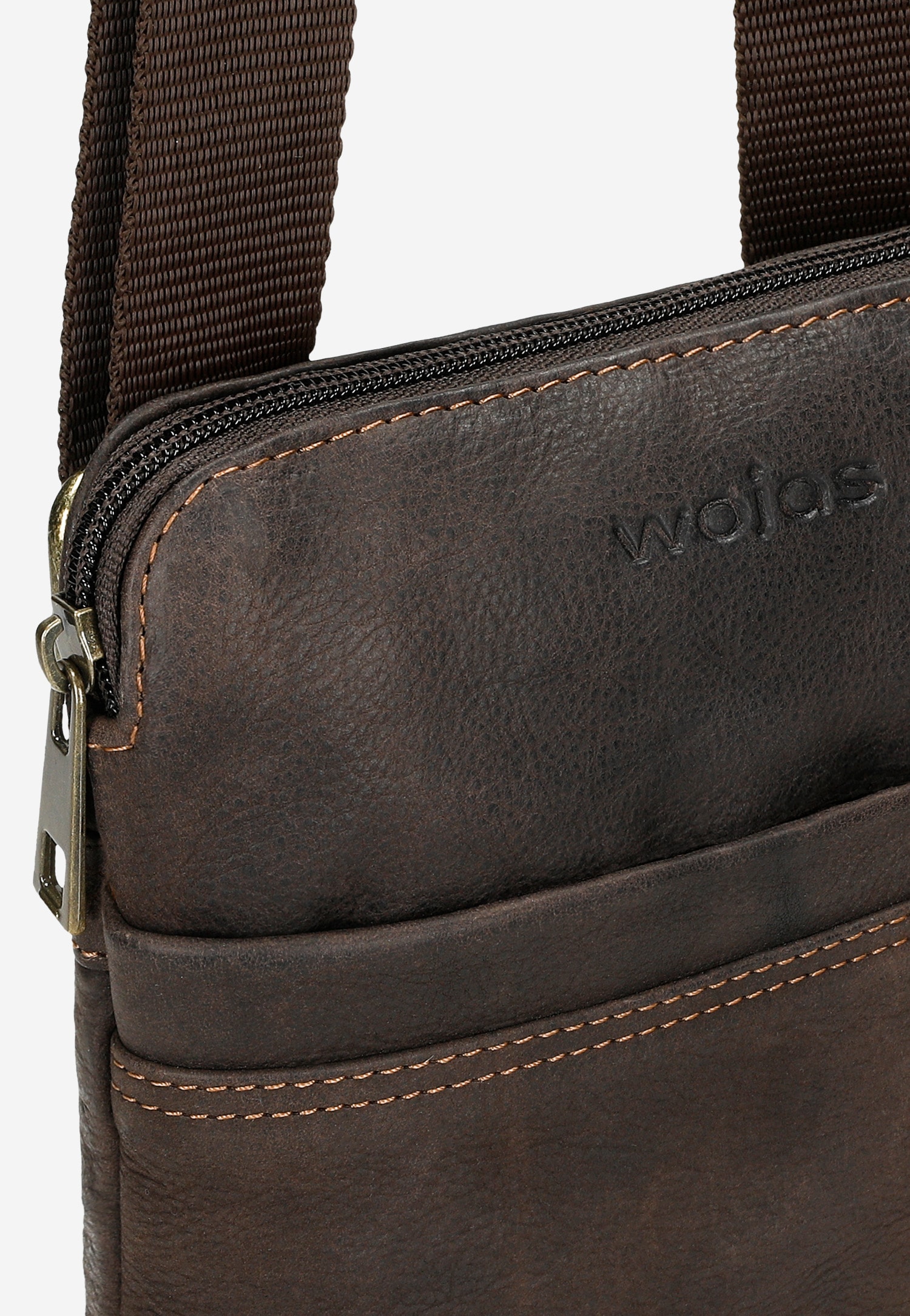 Brązowa torba męska z nubuku olejowanego