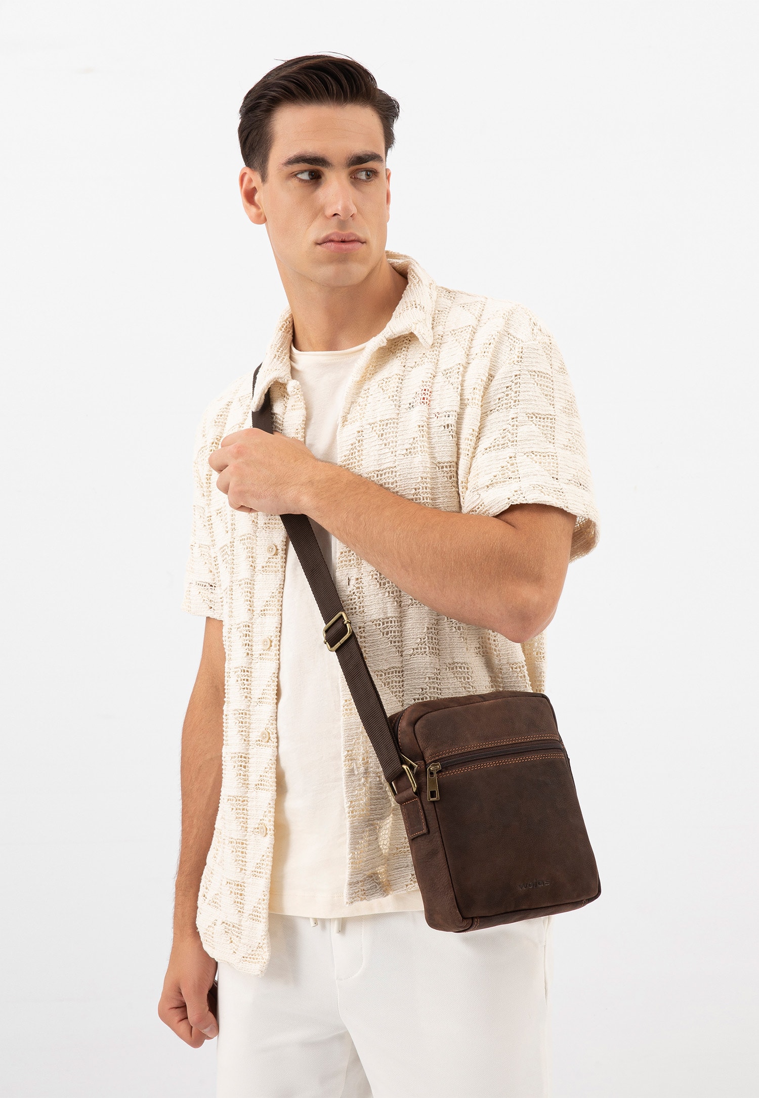 Brązowa torba męska crossbody bag