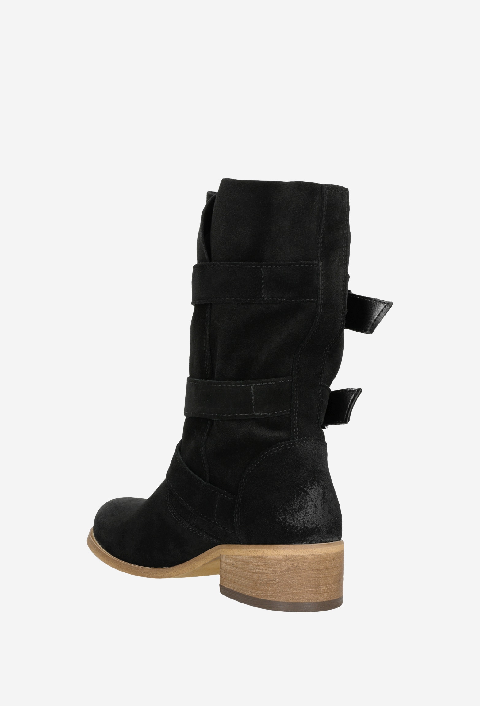 Wsuwane botki damskie w kolorze brązowym