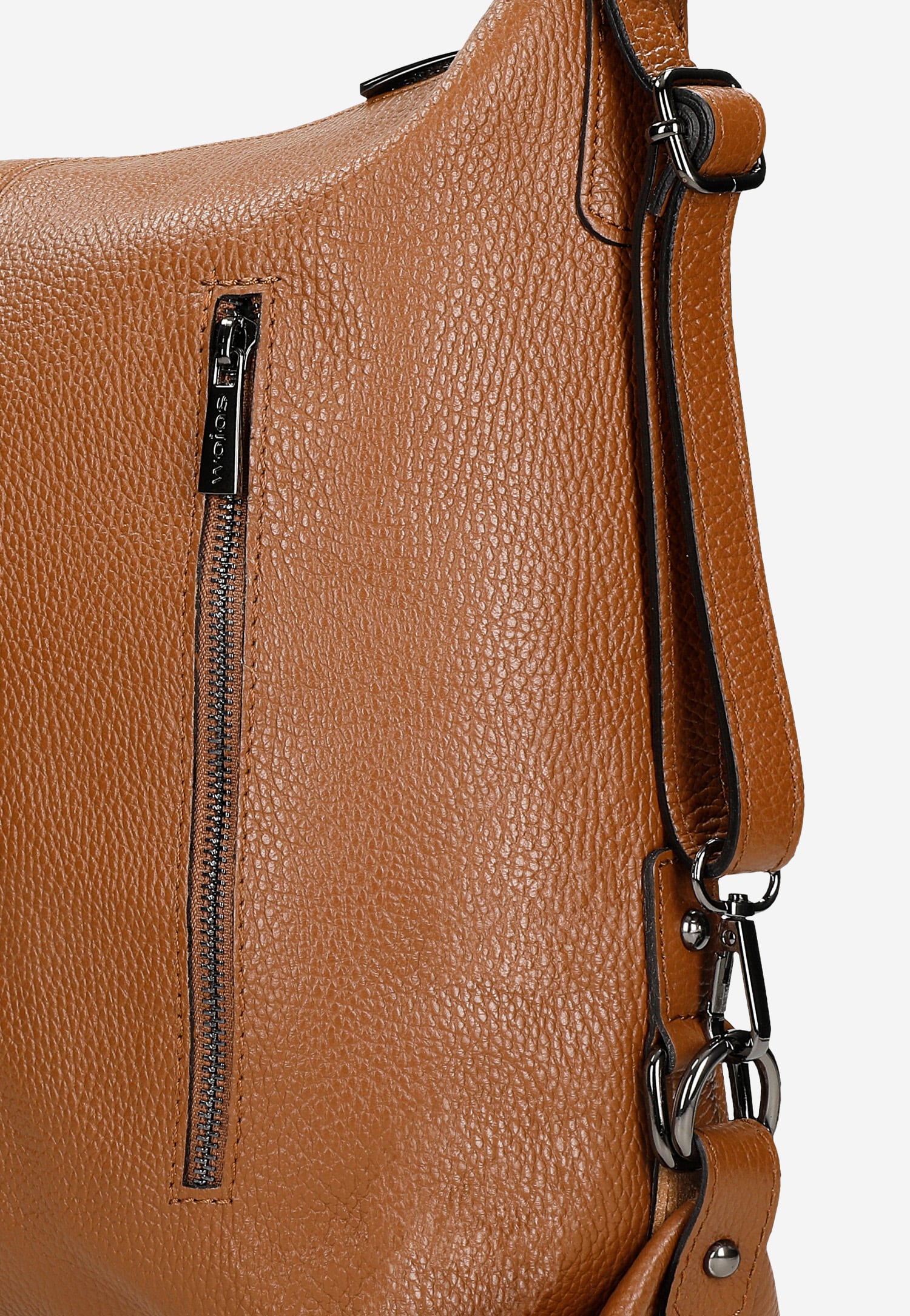 Beżowa skórzana torebka plecak 2w1