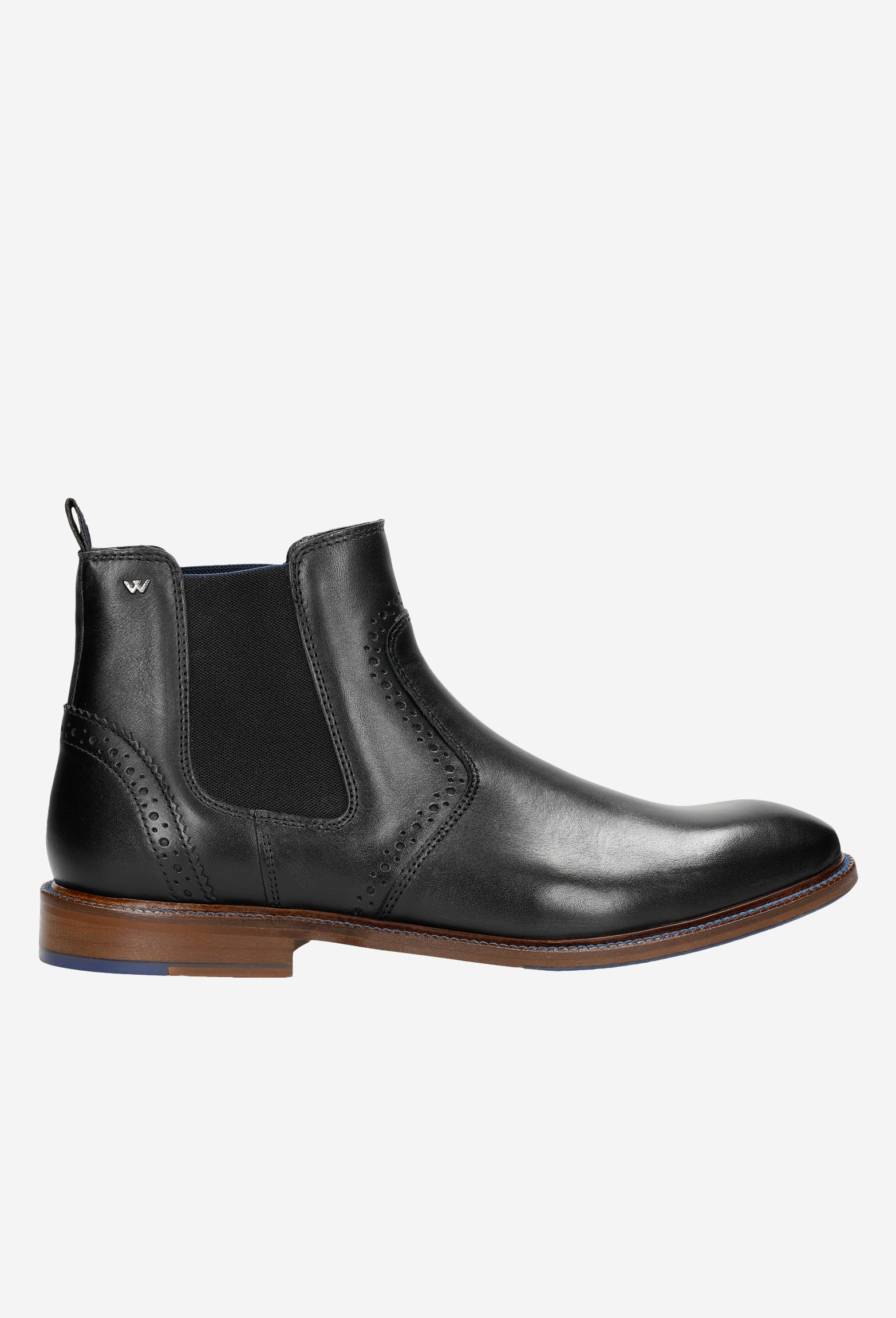 Czarne eleganckie sztyblety męskie ze zdobieniem