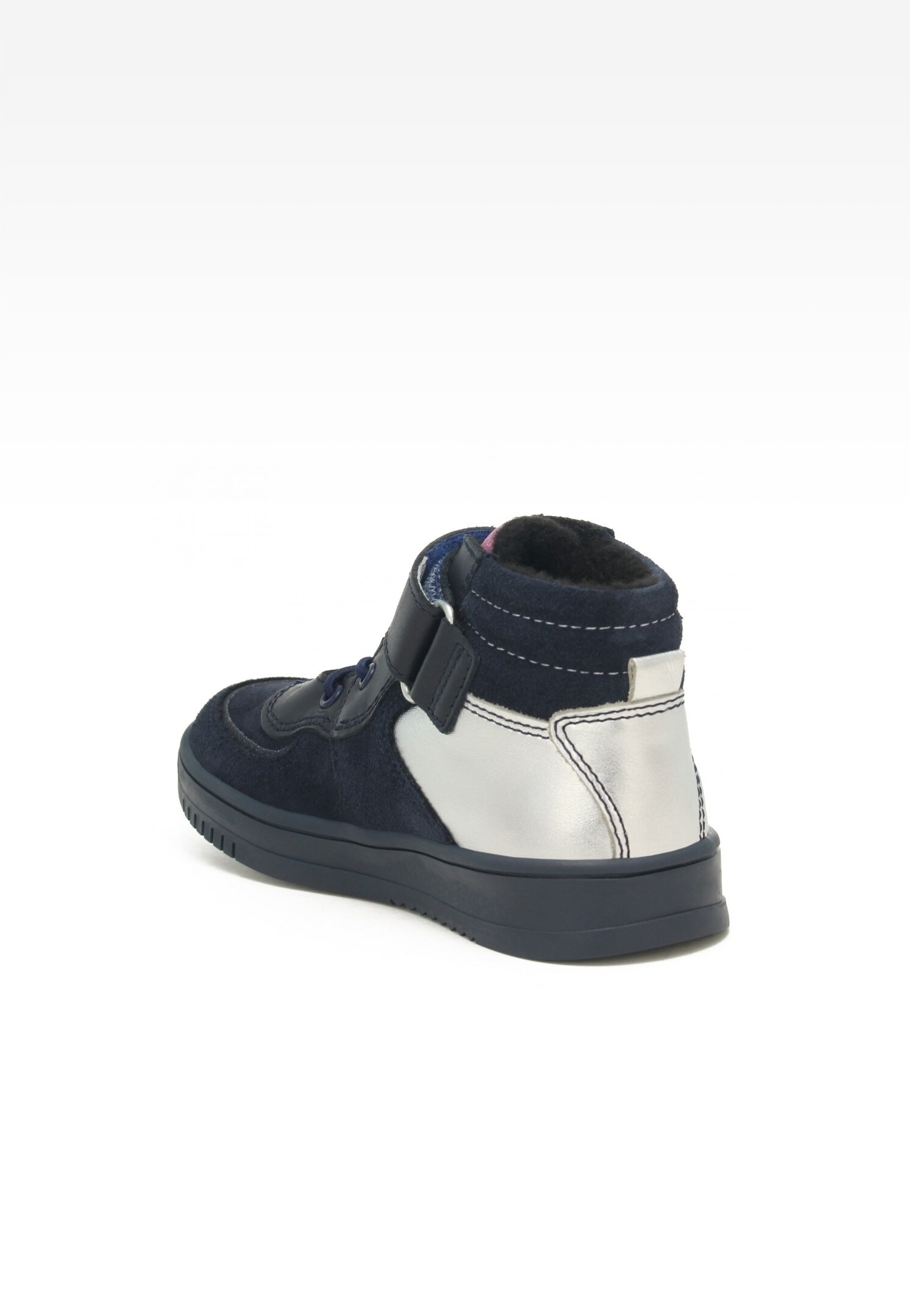Trzewiki ocieplane BARTEK 14566008, dla dziewcząt, granatowo-srebrny