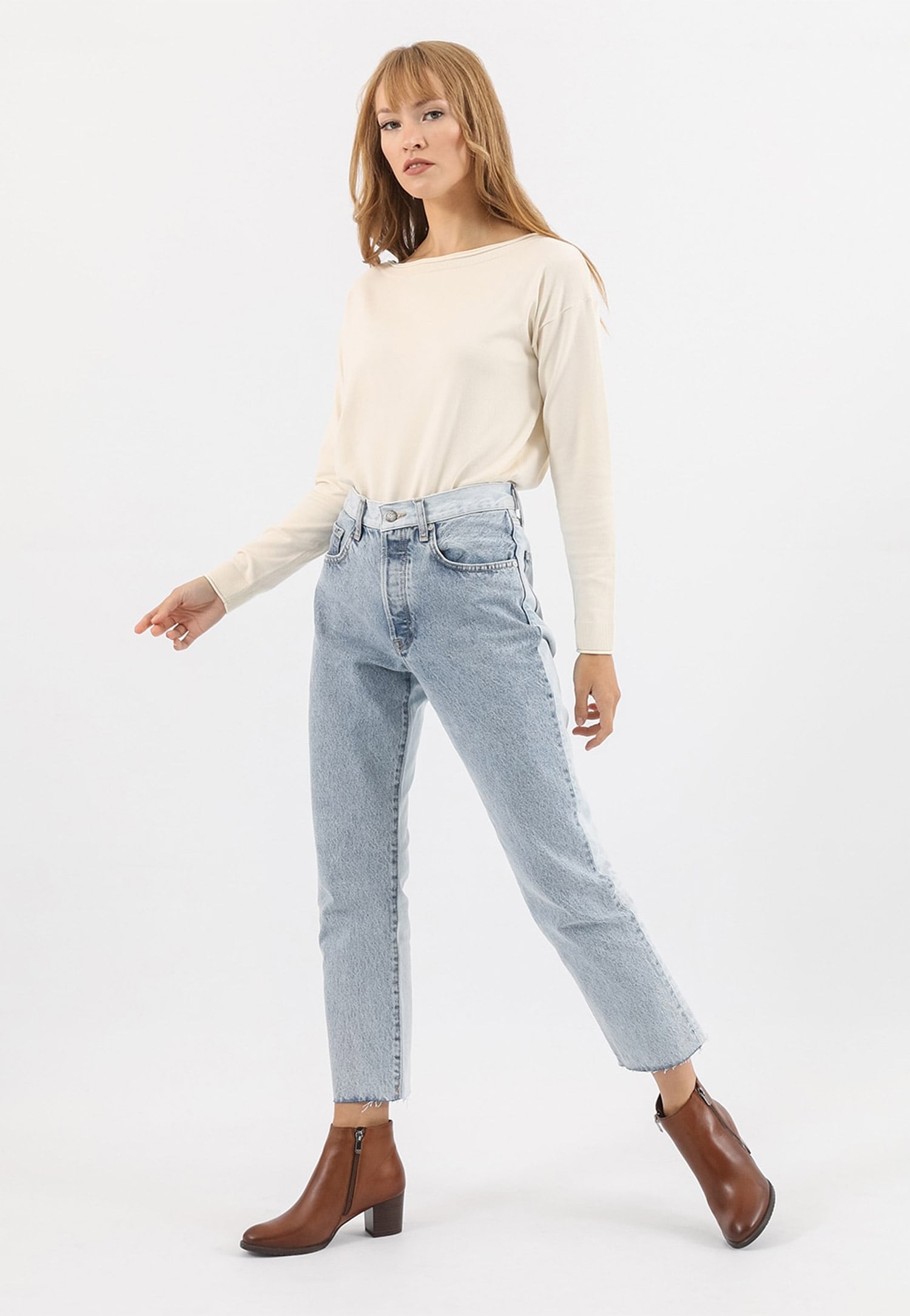 Czarne botki damskie na niskim obcasie