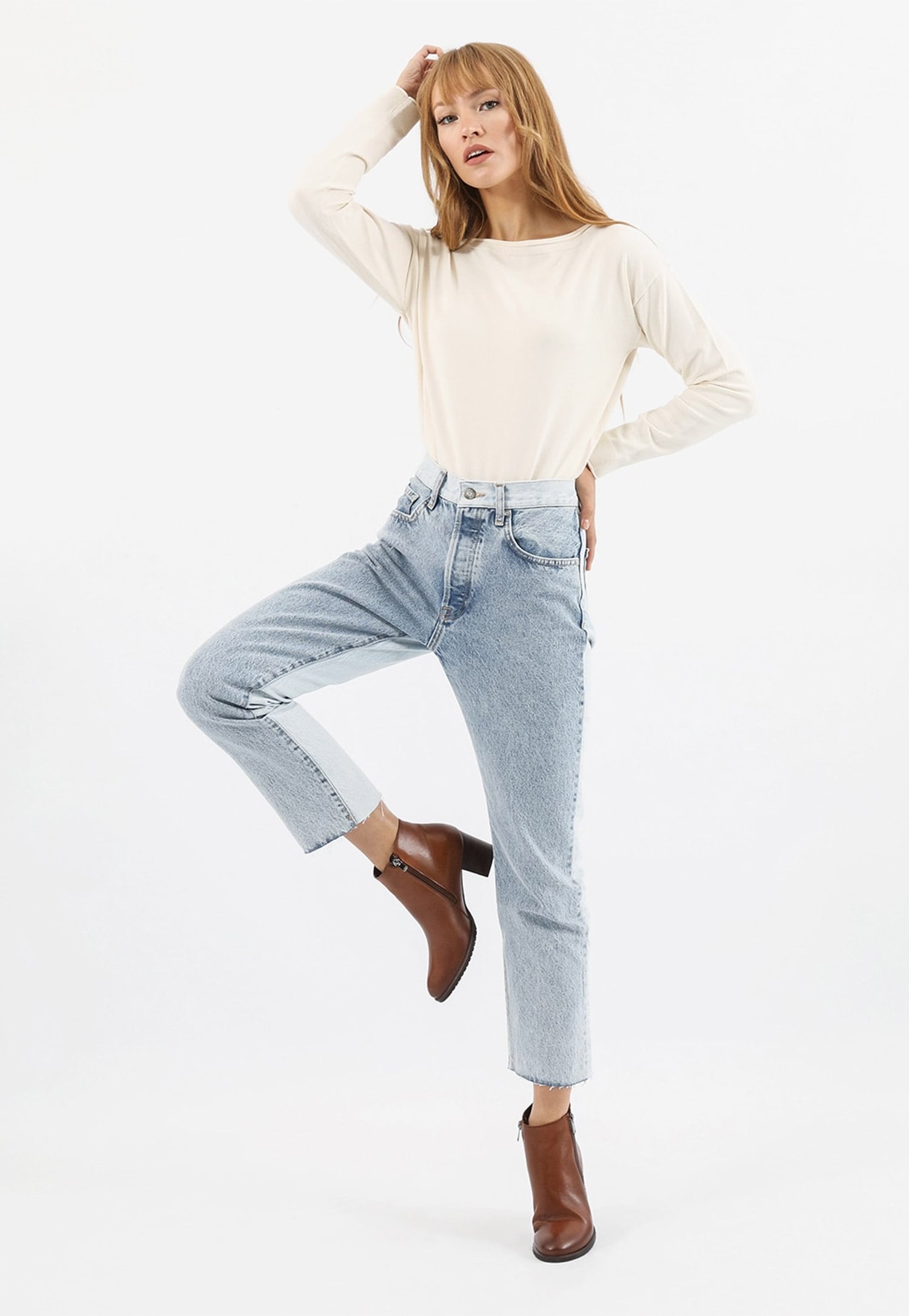 Czarne botki damskie na niskim obcasie