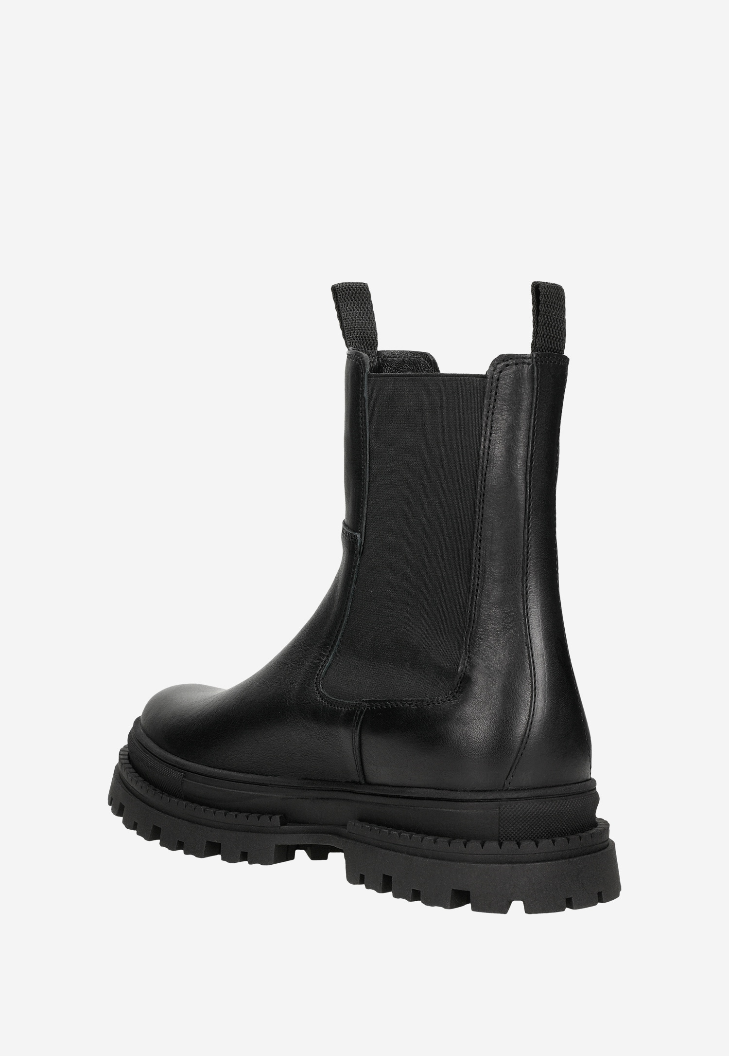 Czarne botki męskie sztyblety z czarnej skóry licowej