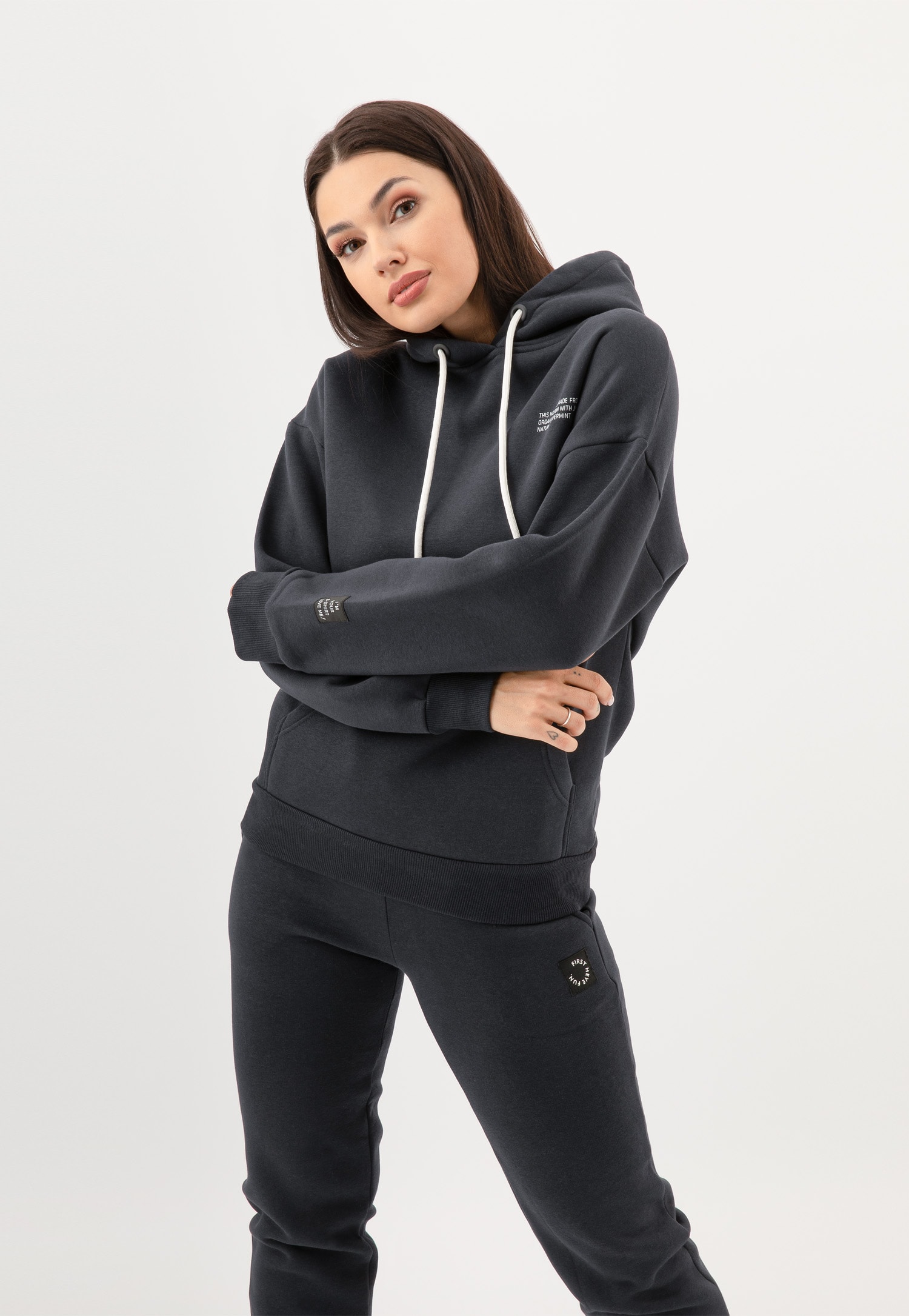 RELAKS bluza damska w kolorze ciemnego popielu