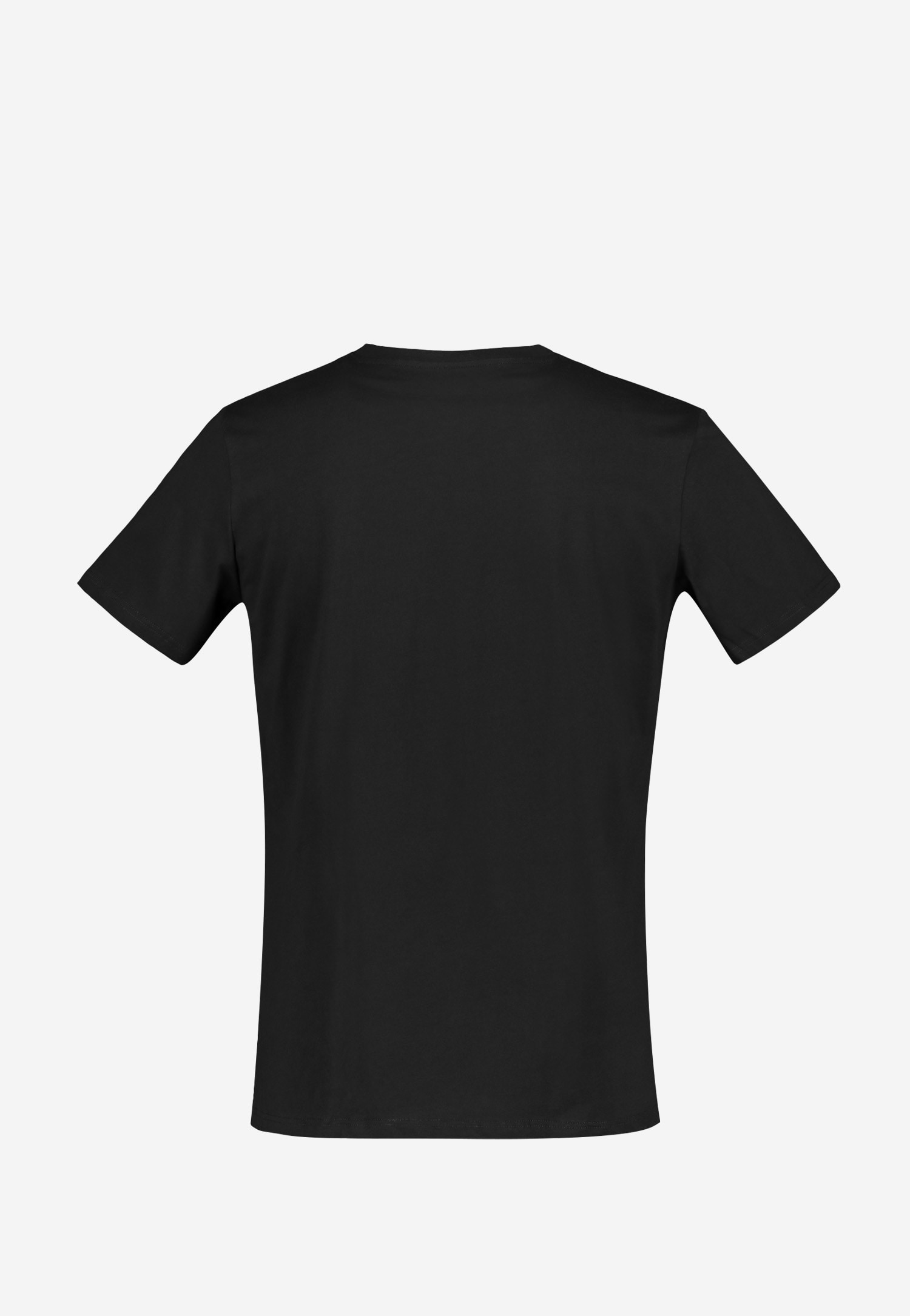 Czarna koszulka męska z dekoltem w serek