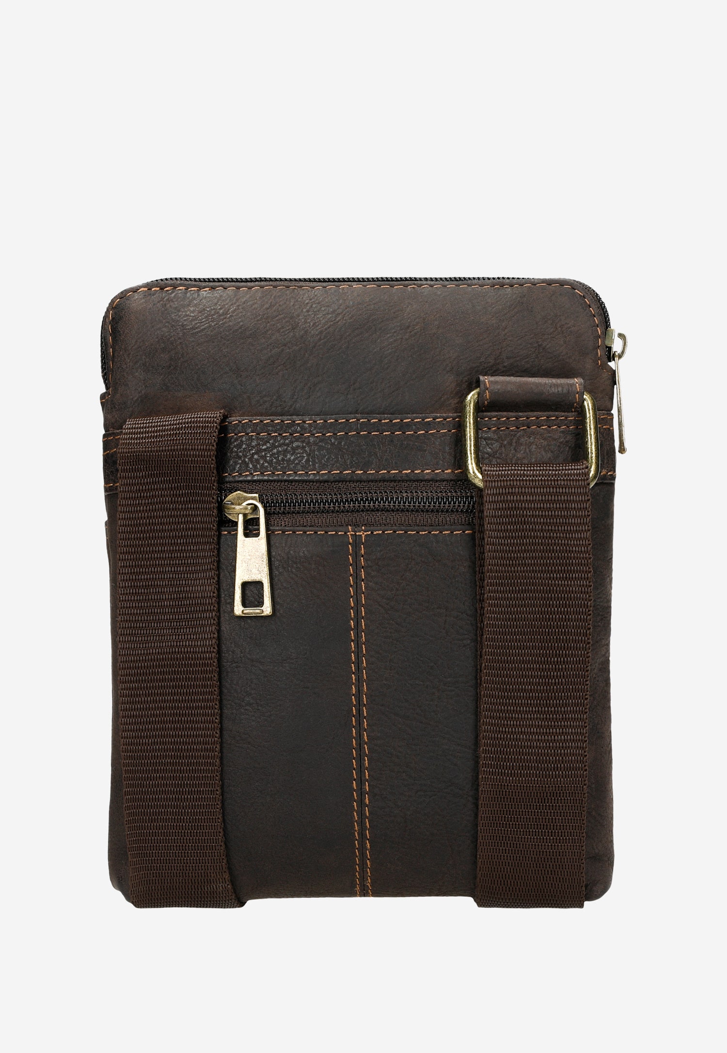 Brązowa torba męska z nubuku olejowanego