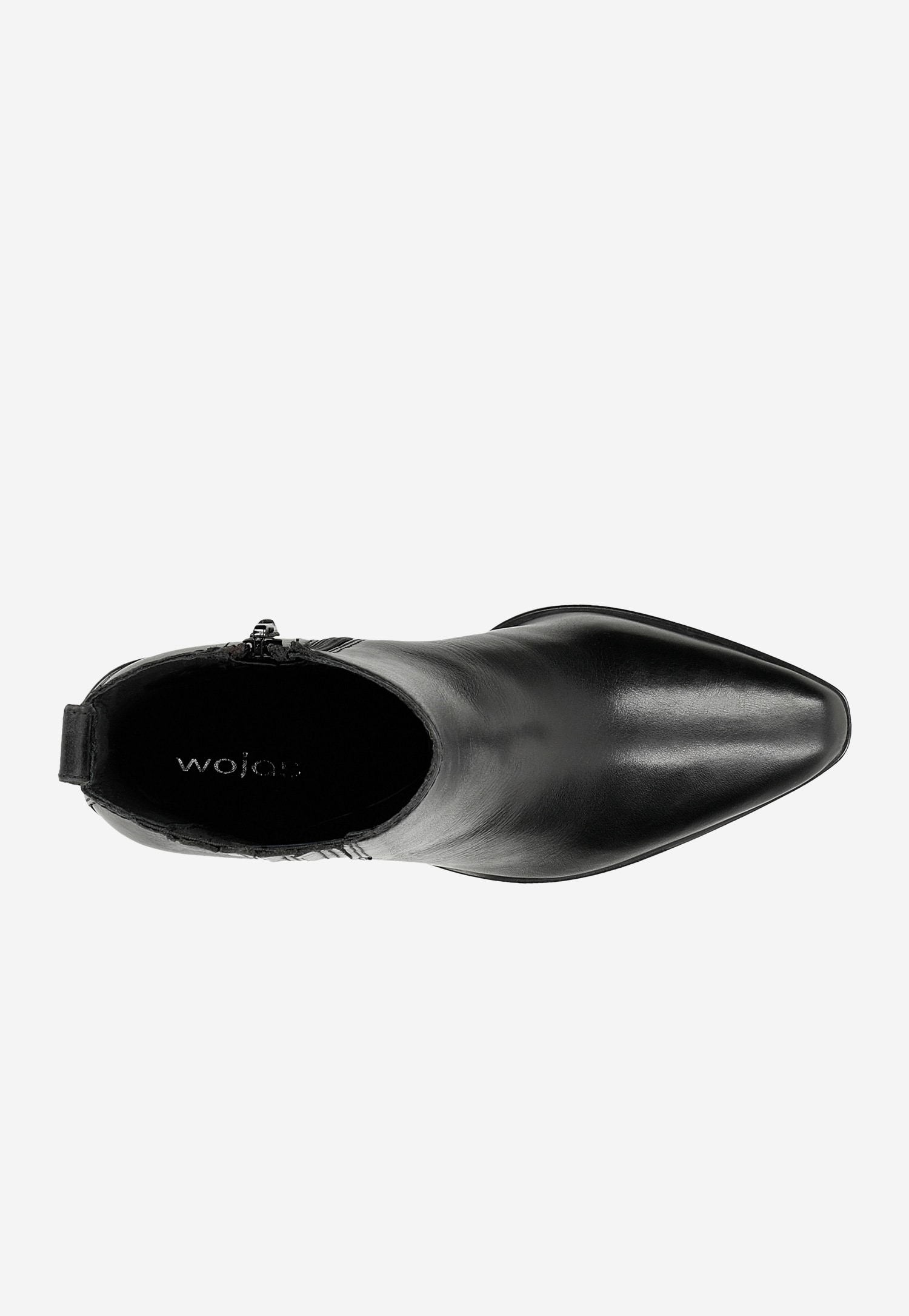 Eleganckie skórzane botki damskie w kolorze czarnym