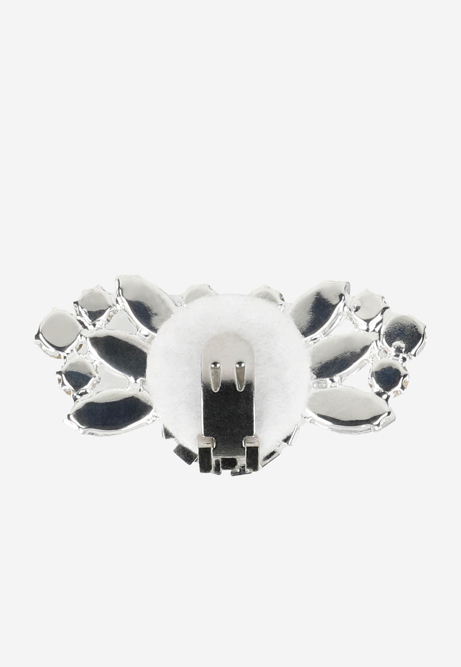 Oryginalne srebrne ozdoby do obuwia z kryształkami