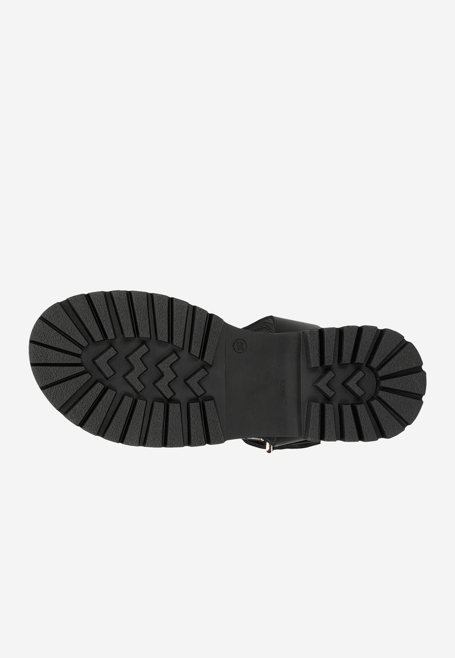 Czarne sandały damskie ze skóry licowej