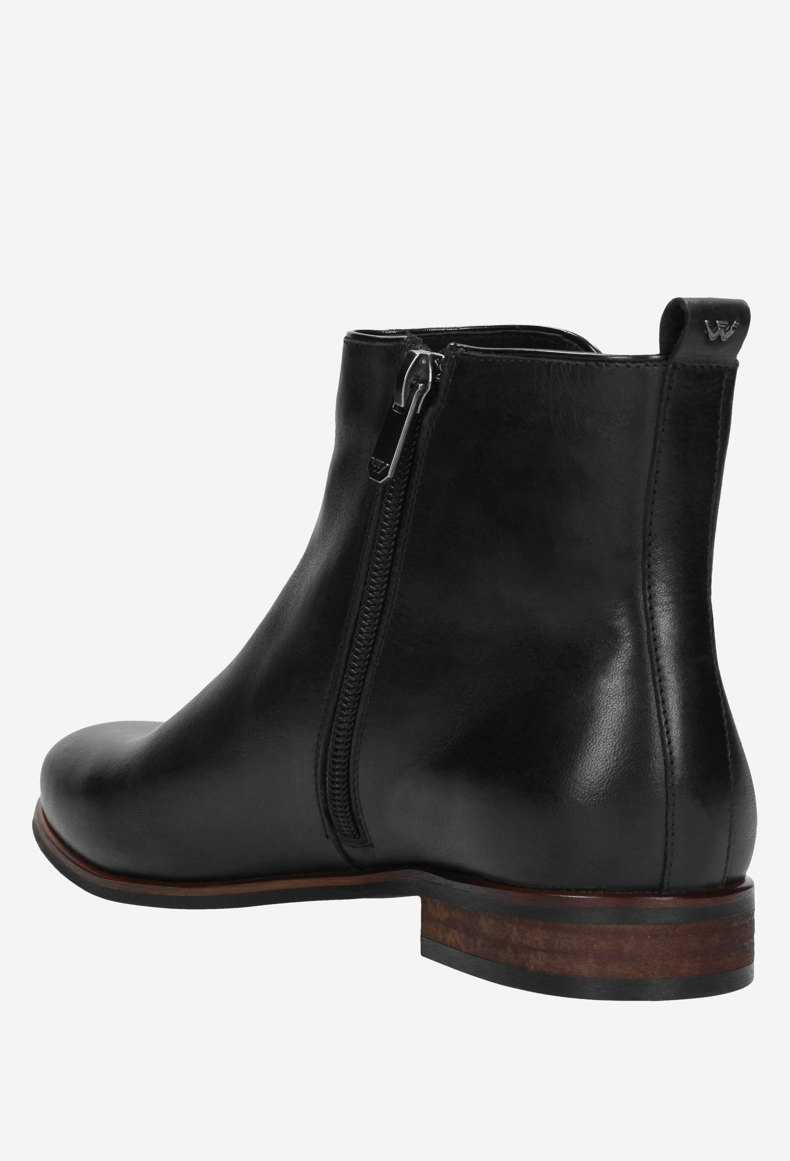 Czarne botki damskie zapinane na zamek