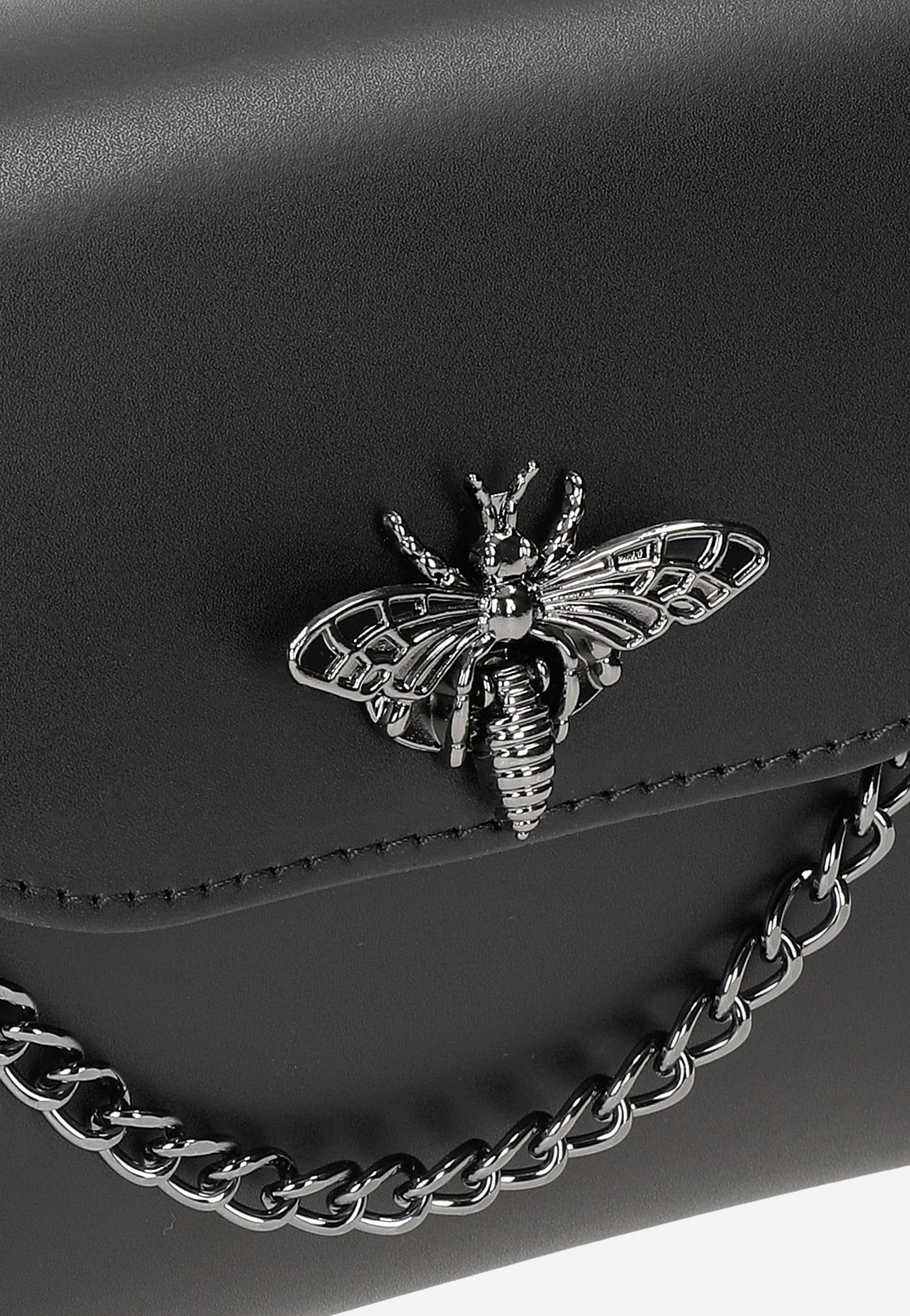 Czarna oryginalna torebka damska wizytowa