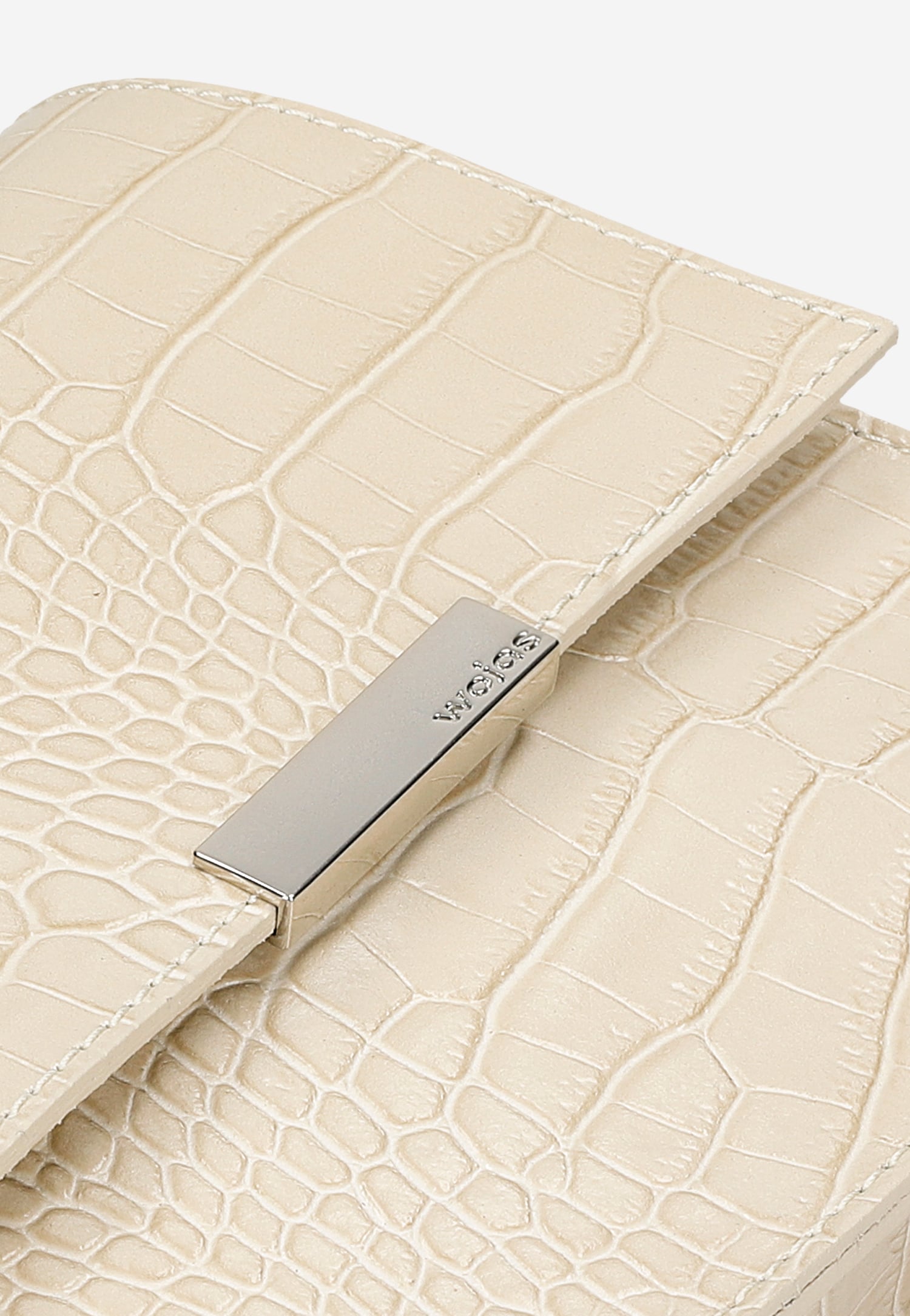 Skórzana torebka damska w kolorze jasnego beżu