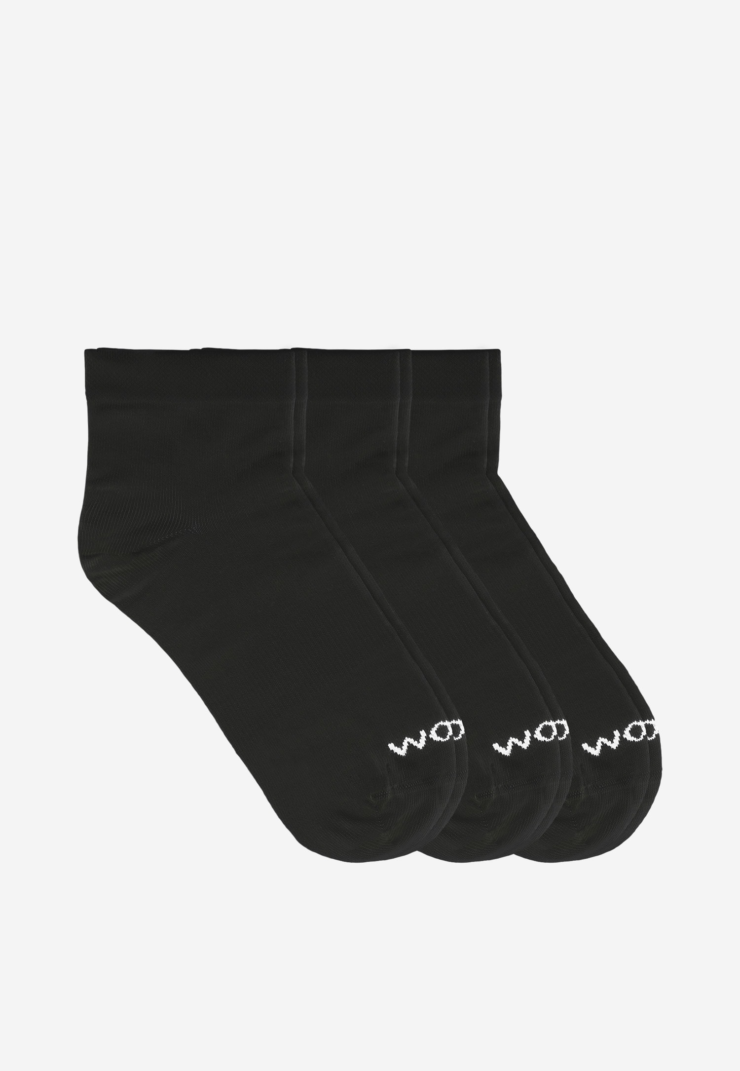 Czarne bawełniane klasyczne skarpety krótkie