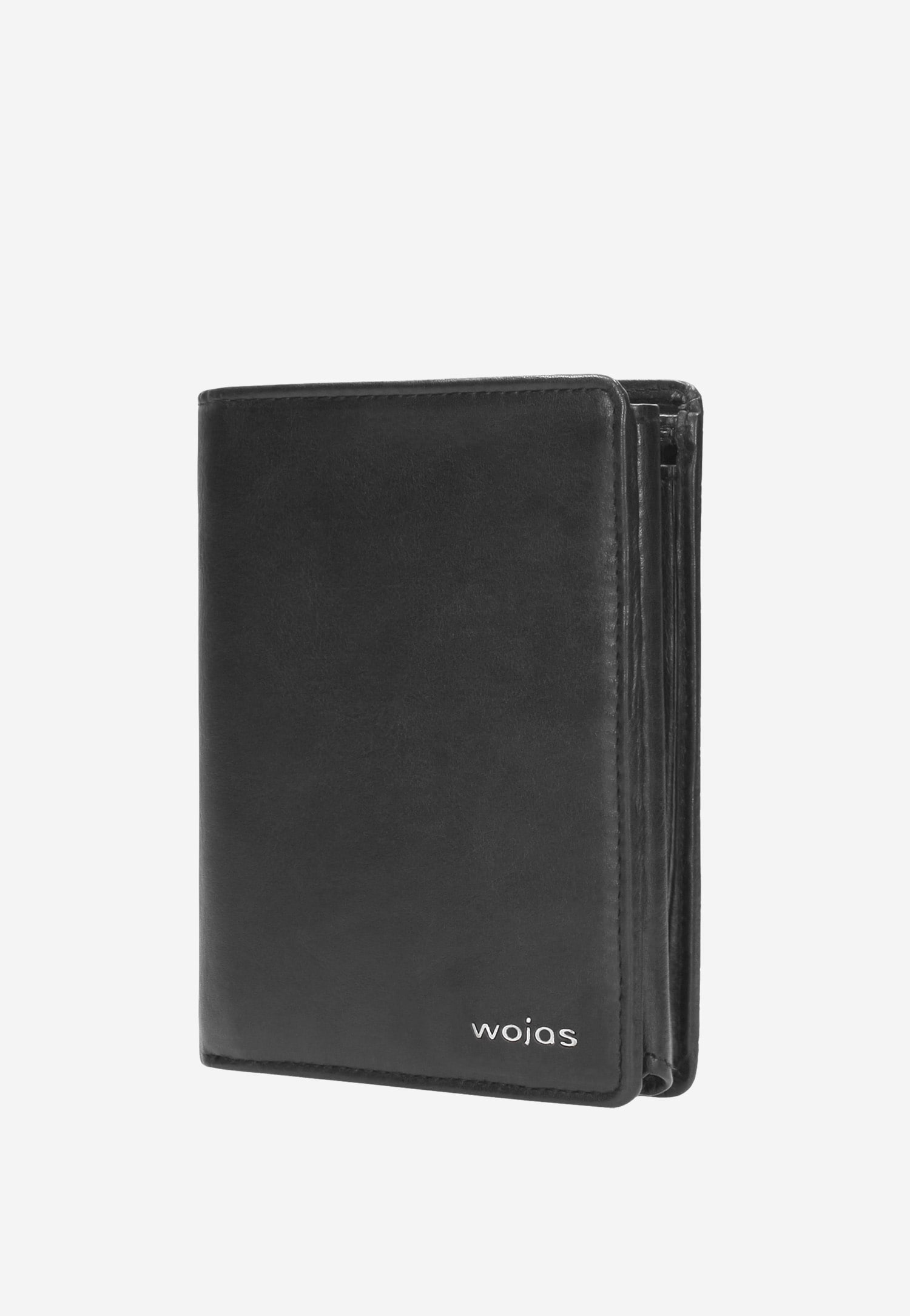 Czarny skórzany portfel męski