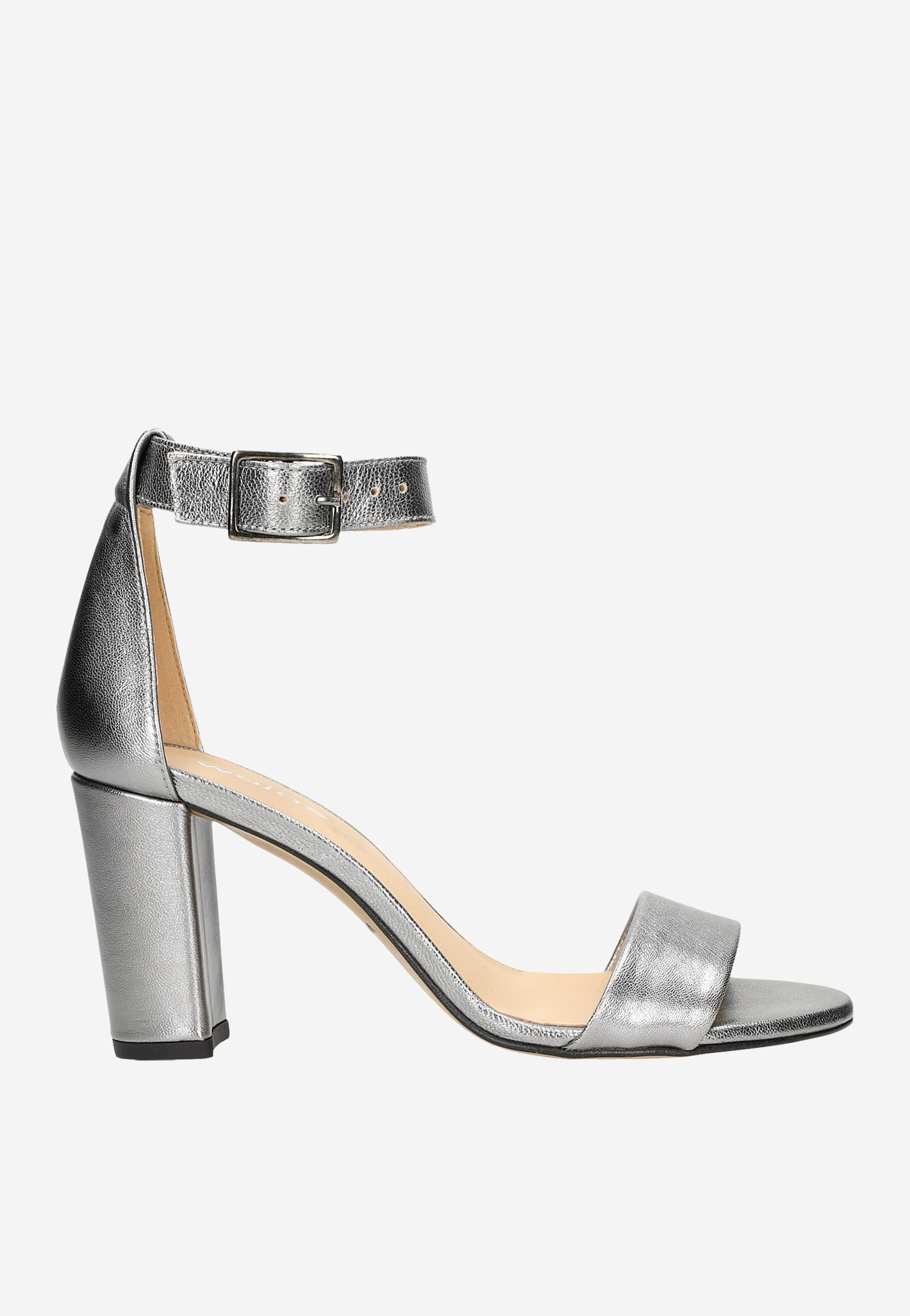 Czarne welurowe sandały damskie na słupku