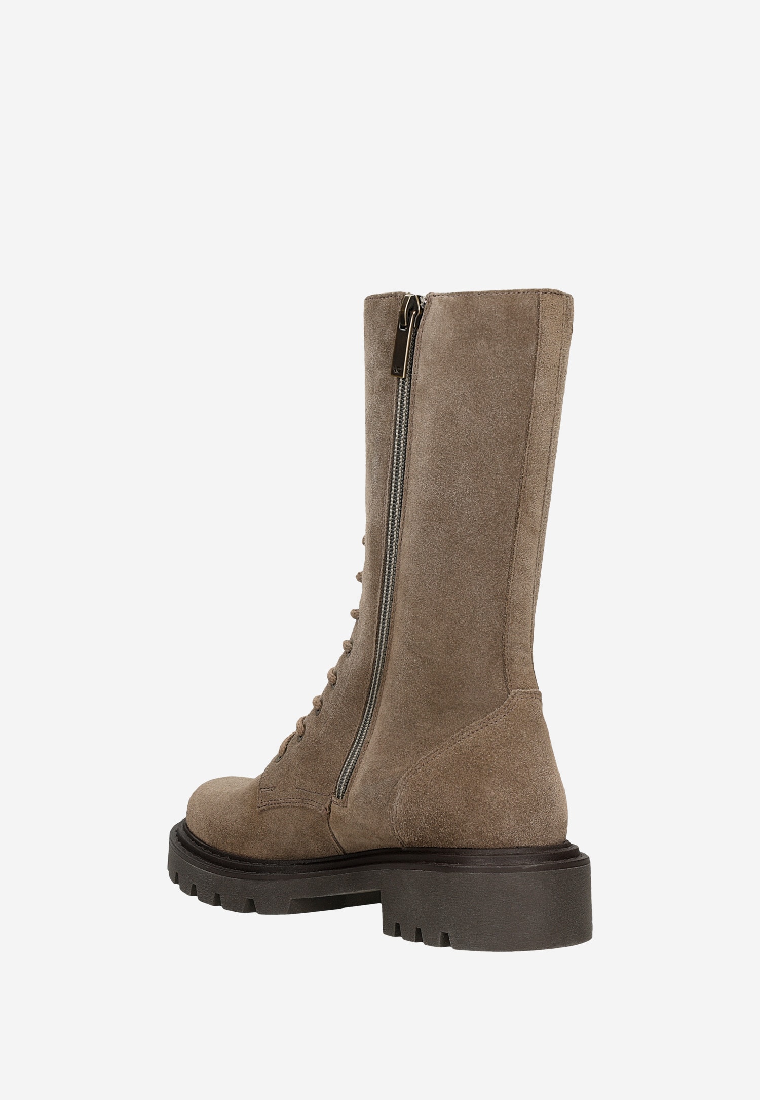 Wysokie trzewiki damskie w kolorze ciemnego beżu