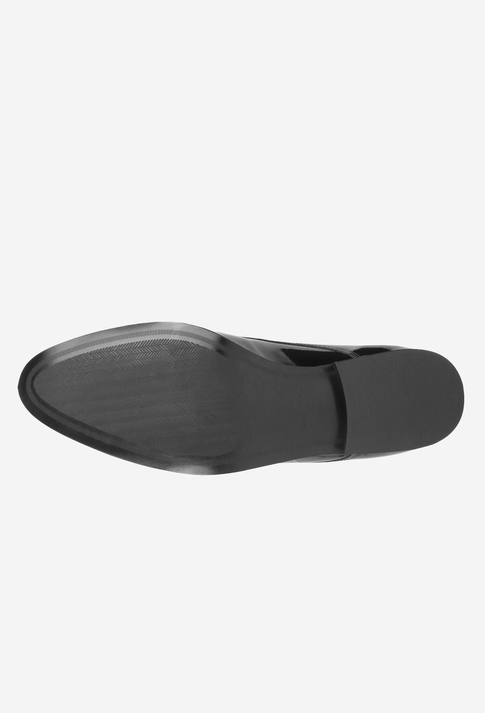 Czarne lakierowane męskie półbuty w stylu formal