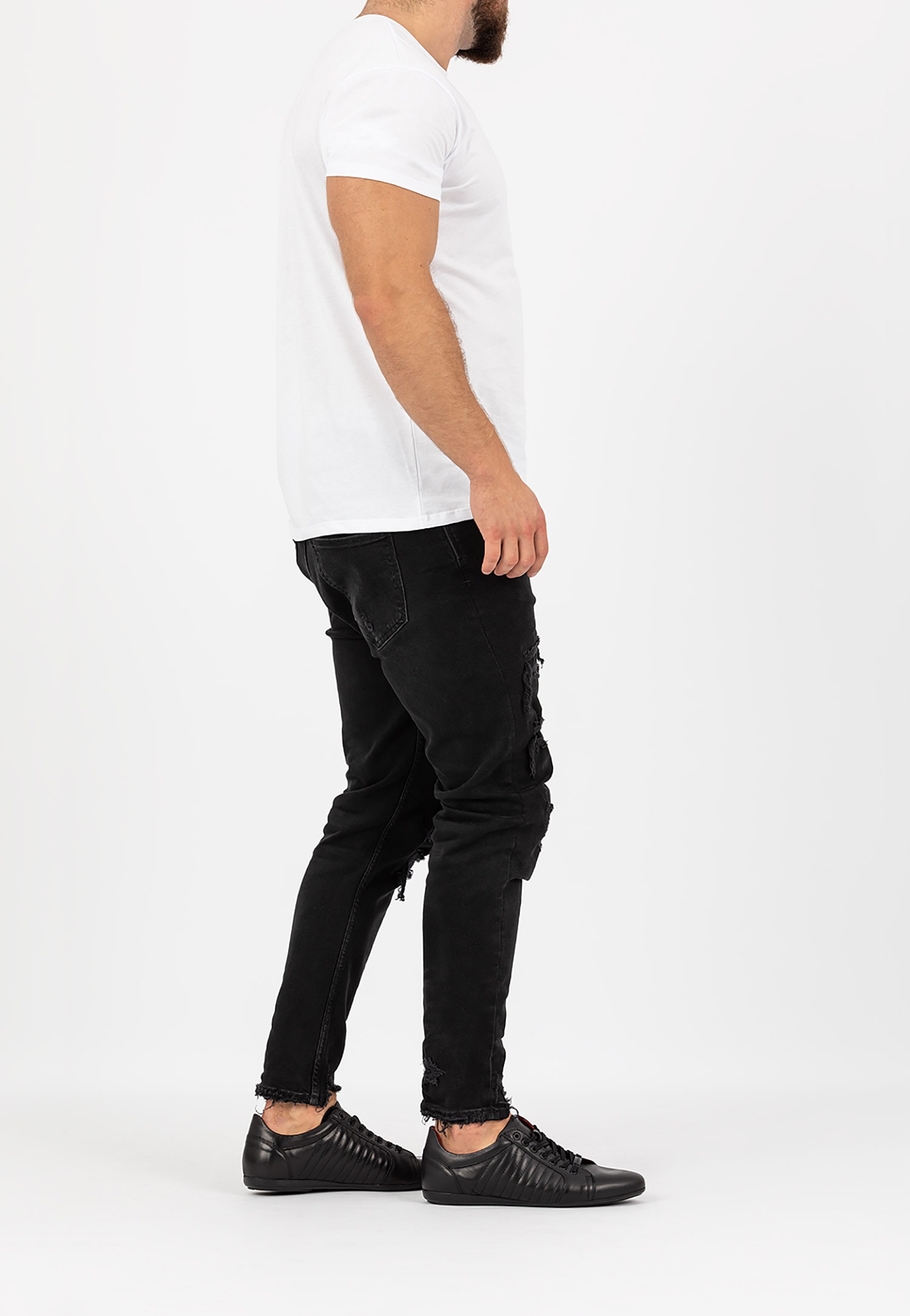 Czarne męskie półbuty