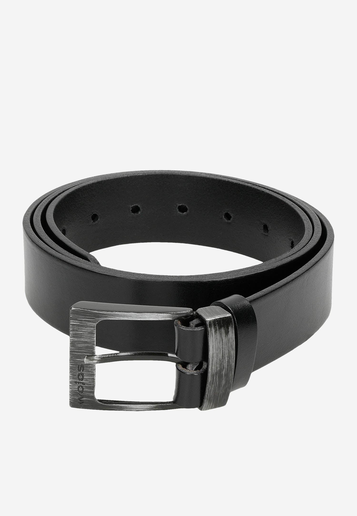 Skórzany czarny pasek męski