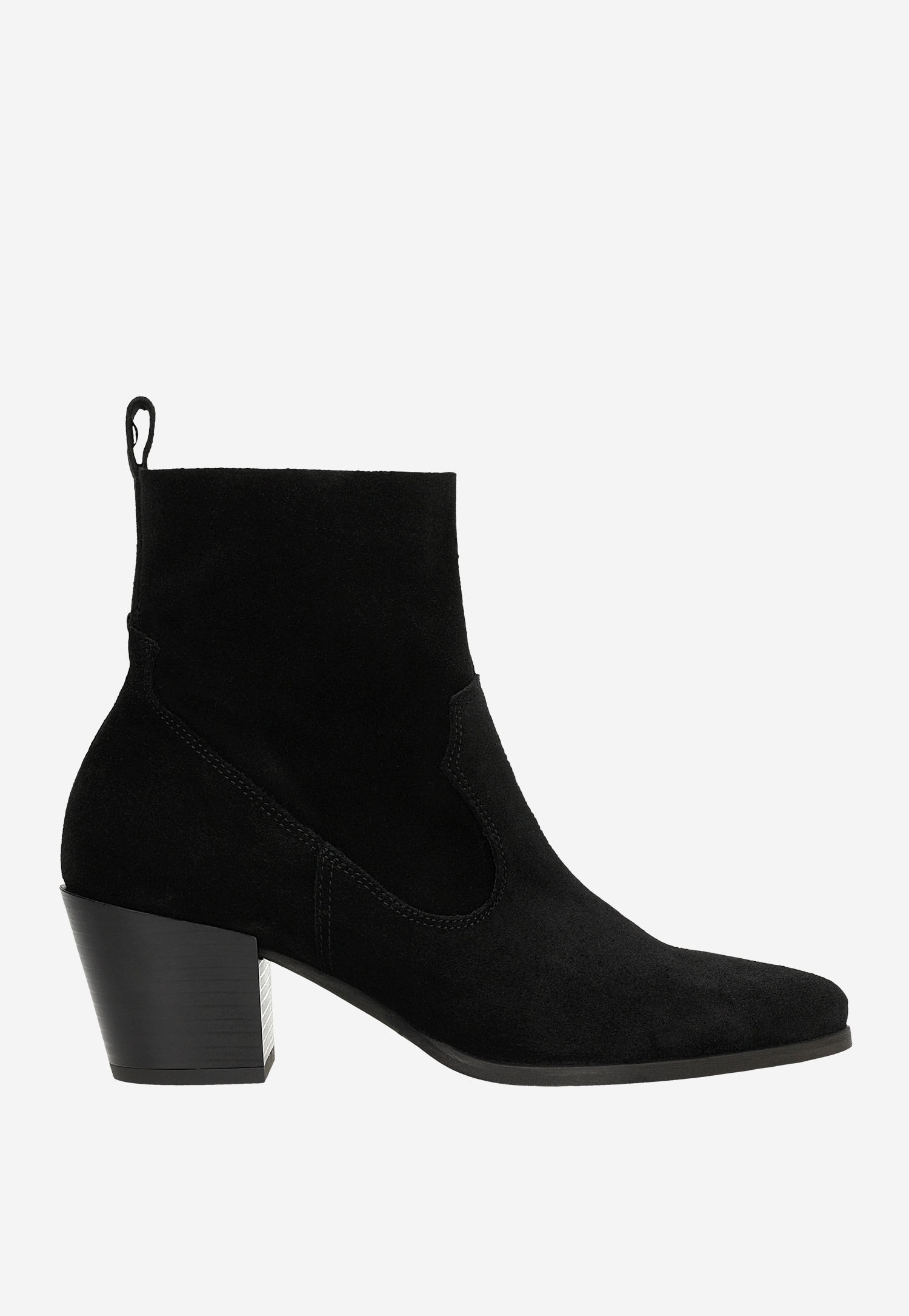 Czarne skórzane kowbojki z niską cholewką