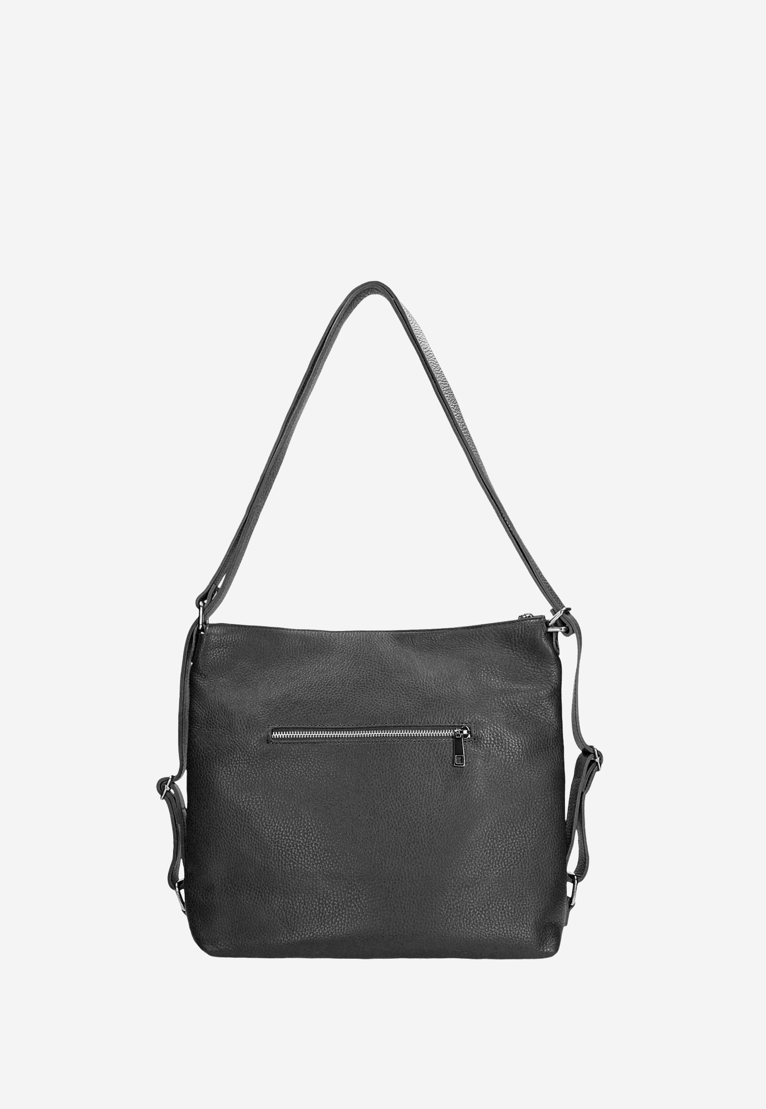 Czarna skórzana torebka plecak 2w1