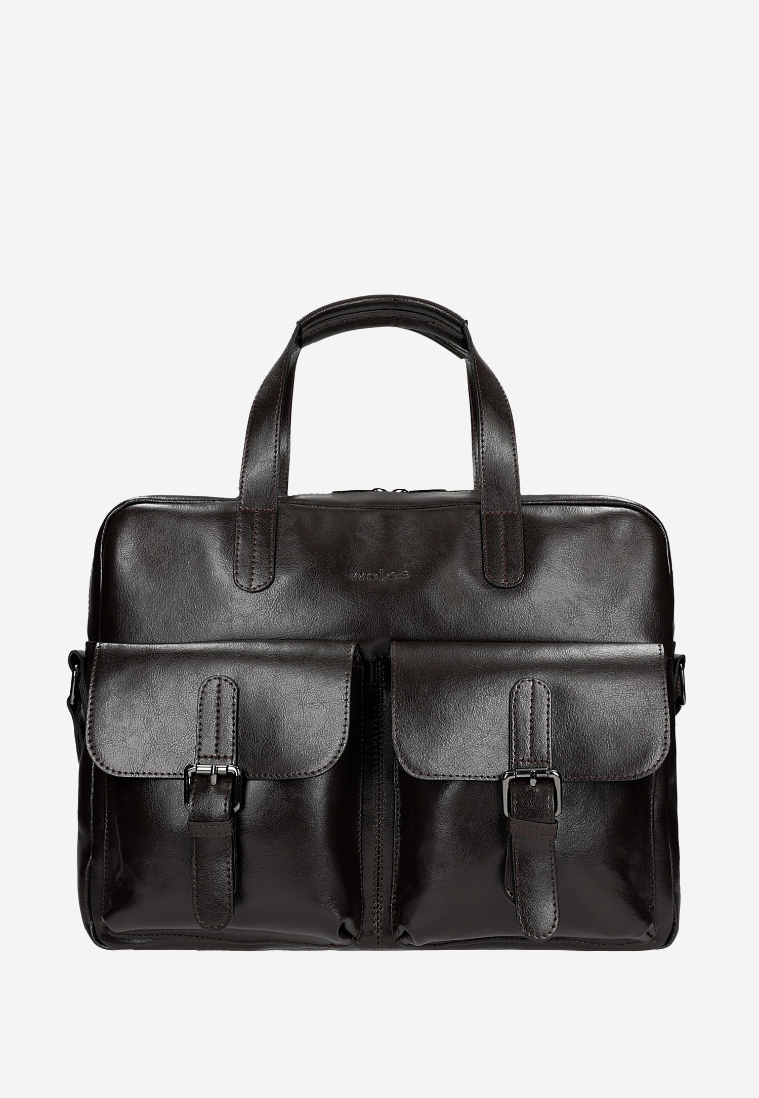 Ciemnobrązowa torba męska skórzana