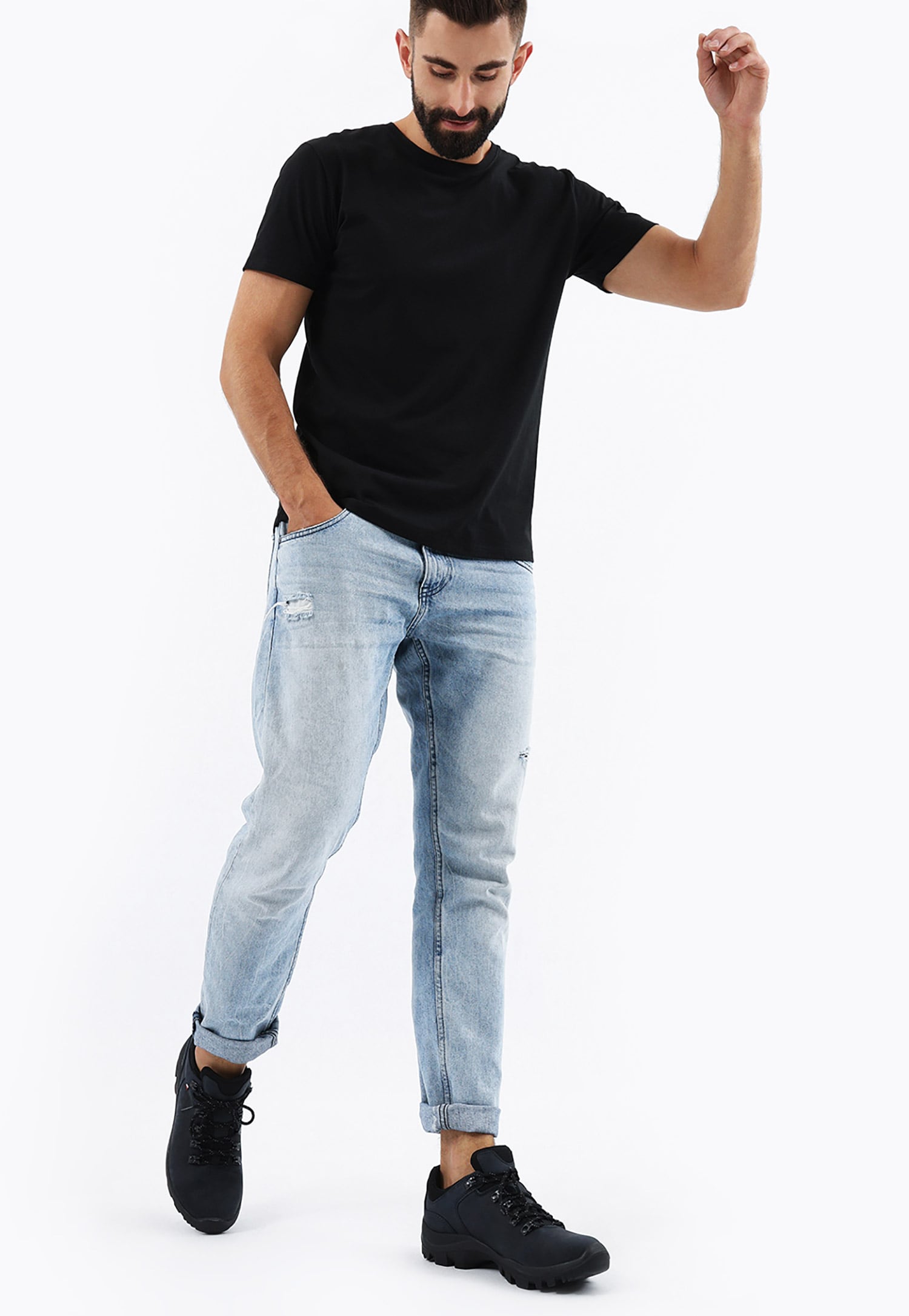 Brązowe trzewiki męskie trekkingowe