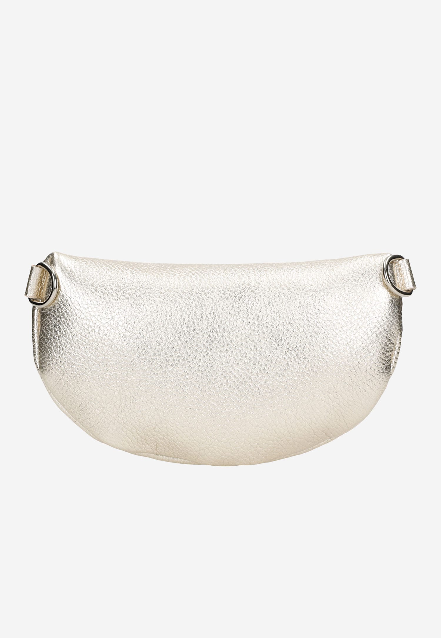 Jasnobeżowa nerka damska ze skóry licowej