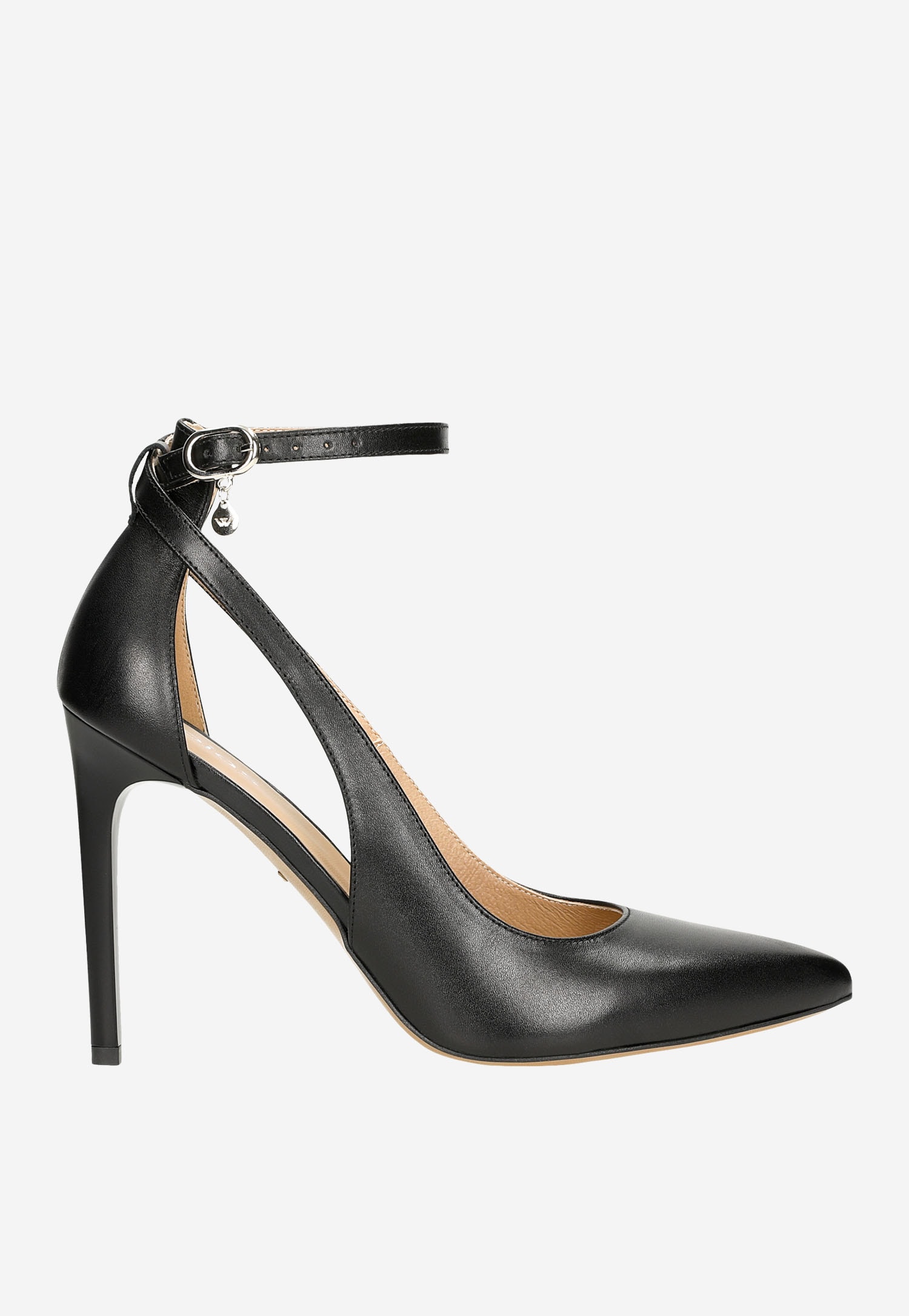 Eleganckie beżowe czółenka damskie na szpilce