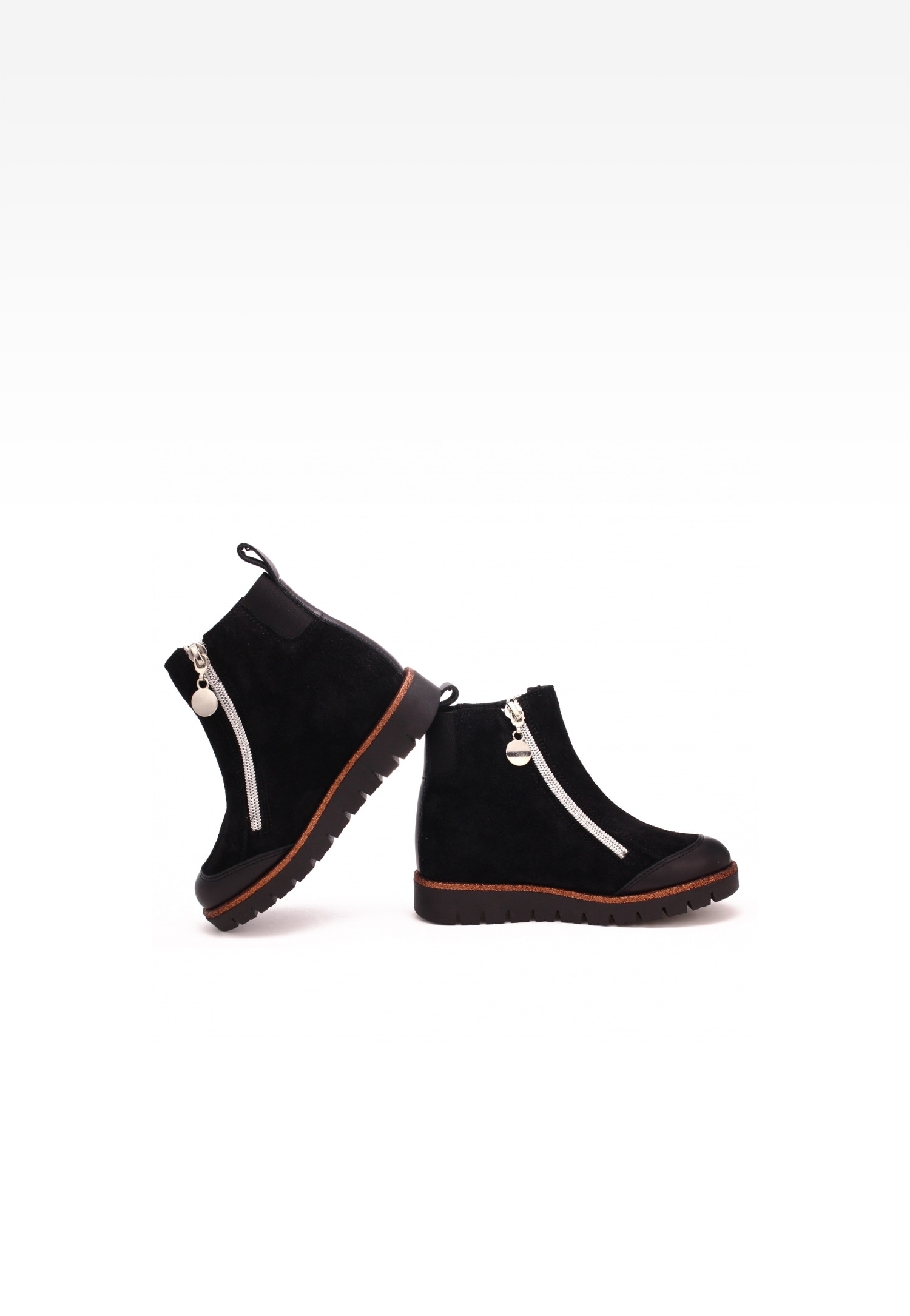 Botki ocieplane BARTEK 4443-9ABP, dla dziewcząt, beżowo-czarny