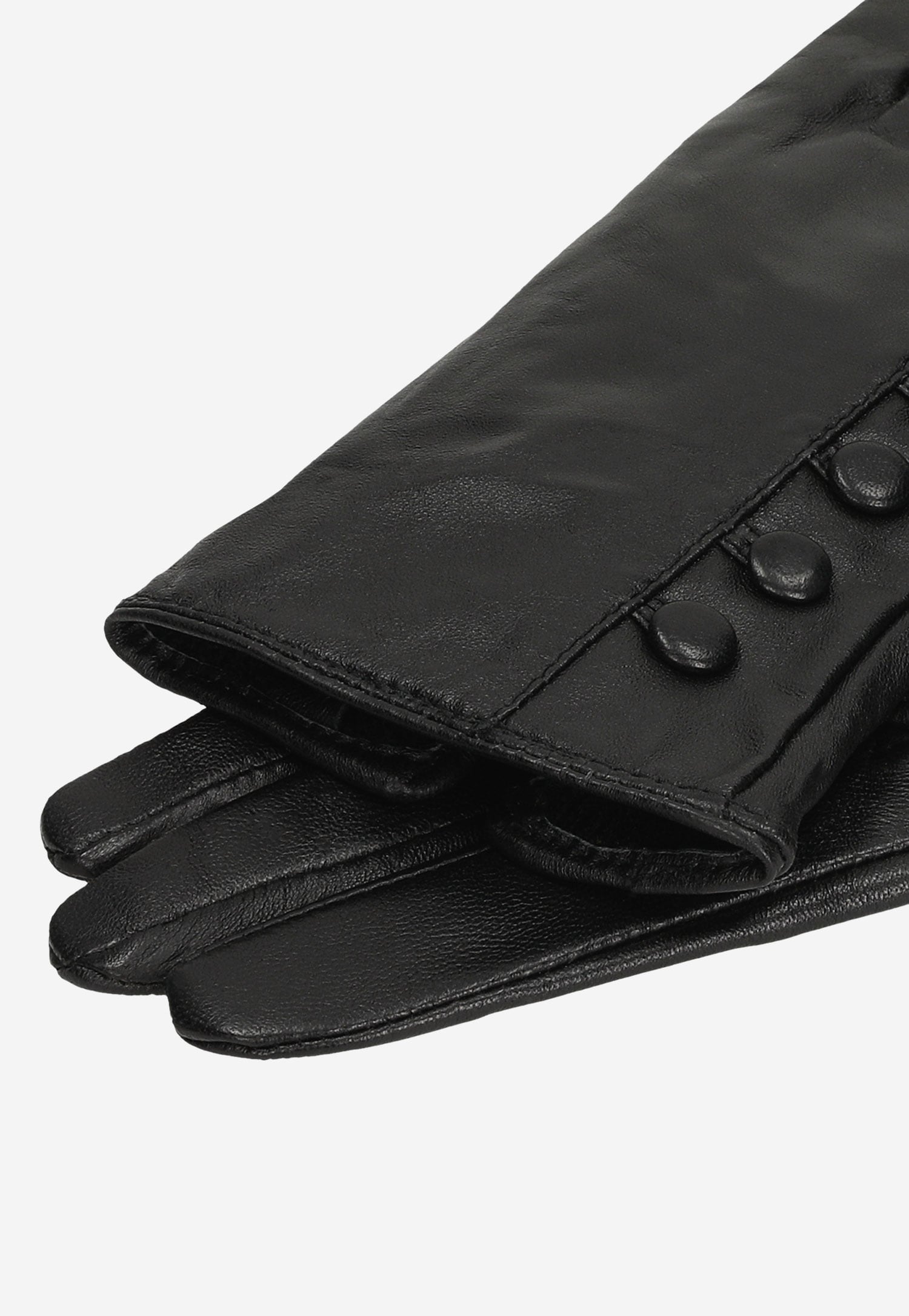 Czarne skórzane rękawiczki damskie