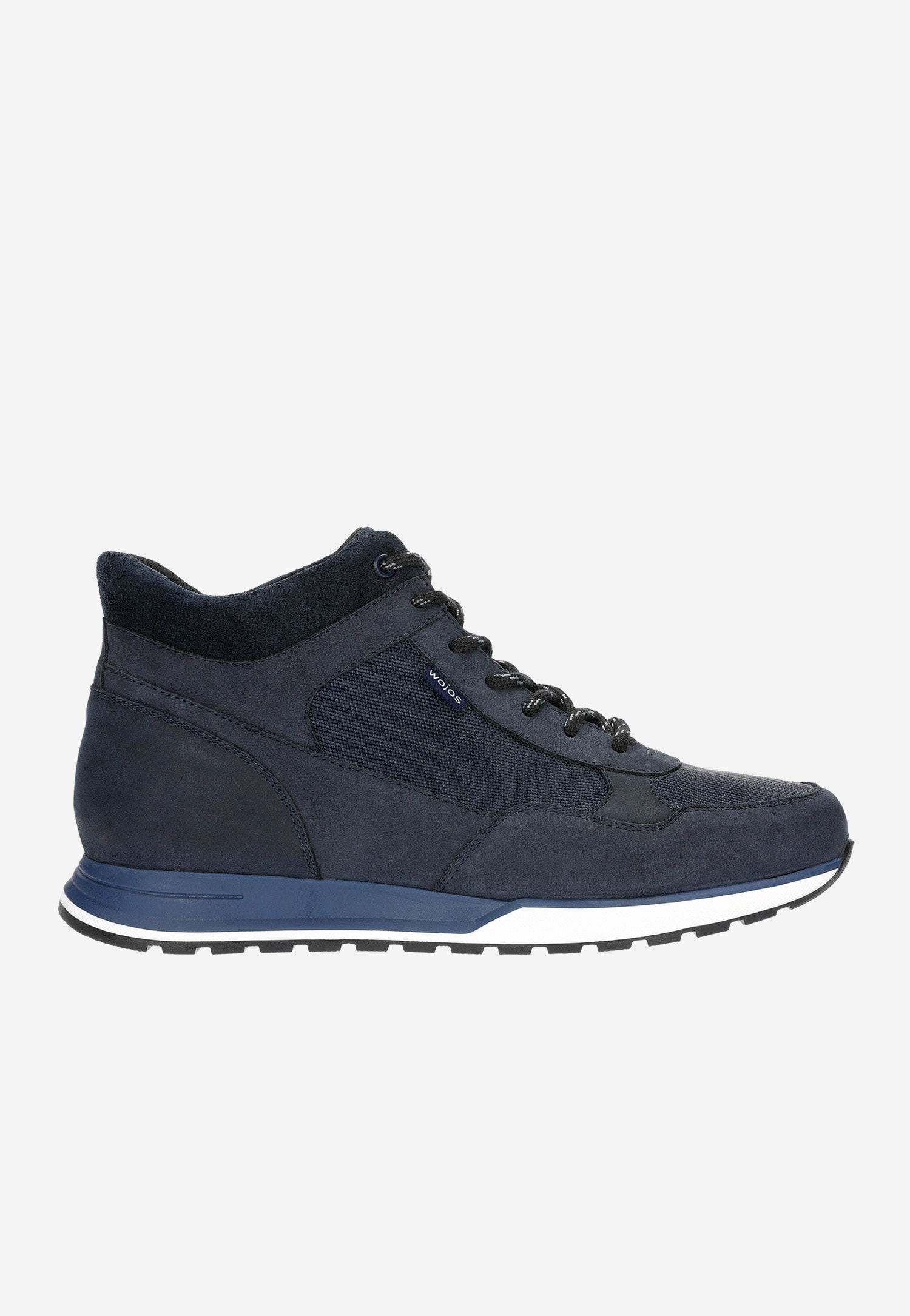 Granatowe sneakersy męskie nad kostkę