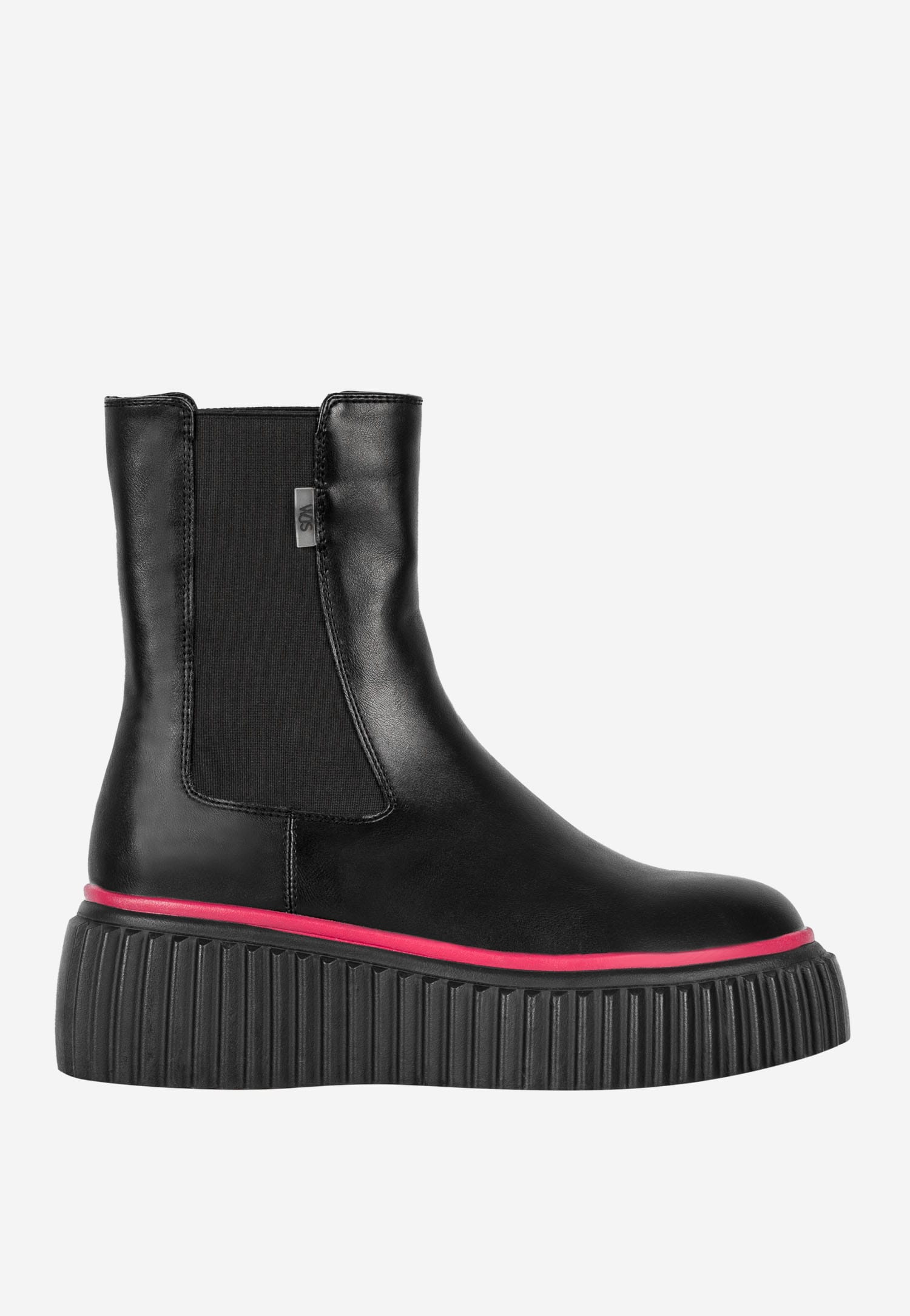 WJS czarne sztyblety z czerwoną obramówką na podeszwie