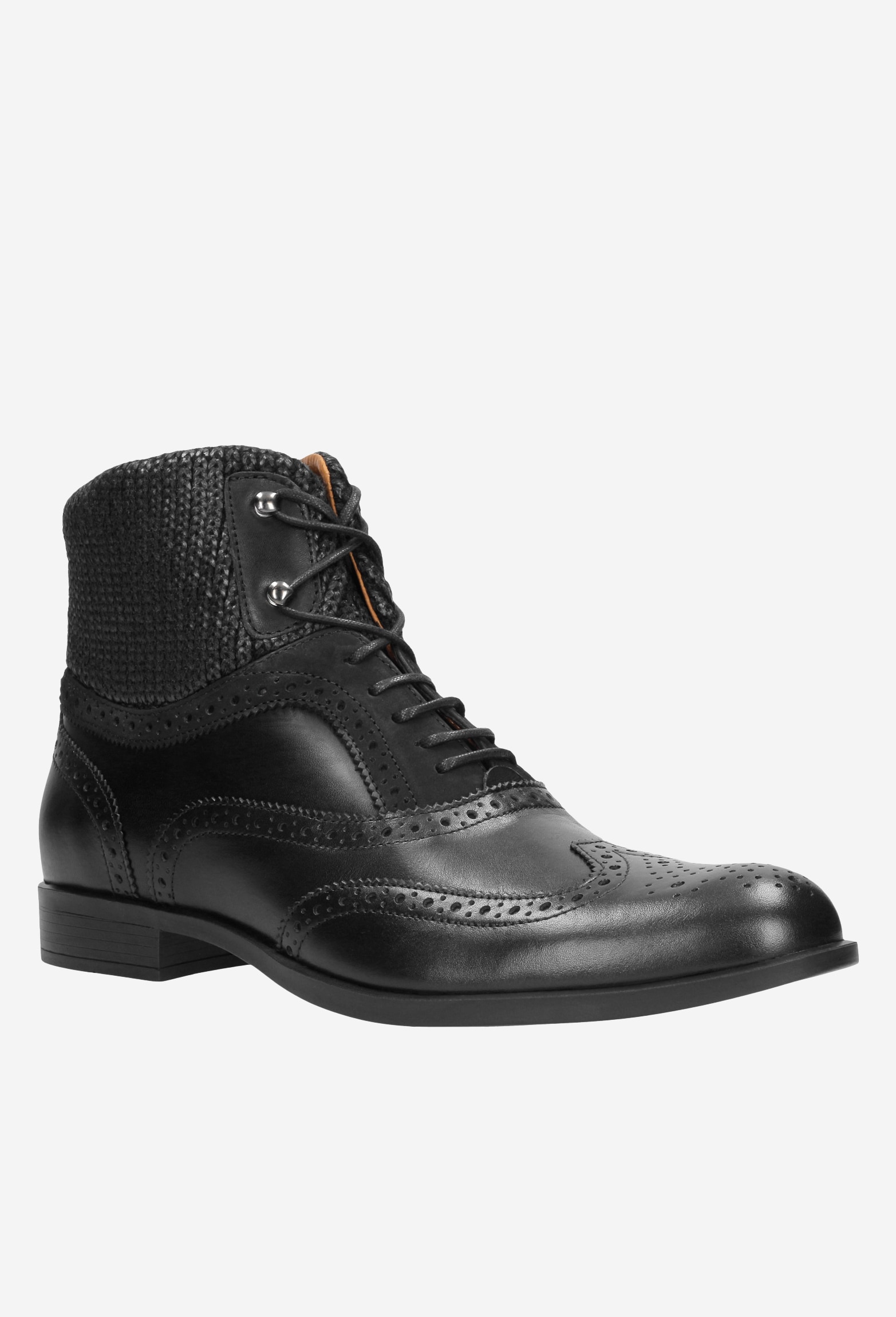 Czarne trzewiki męskie