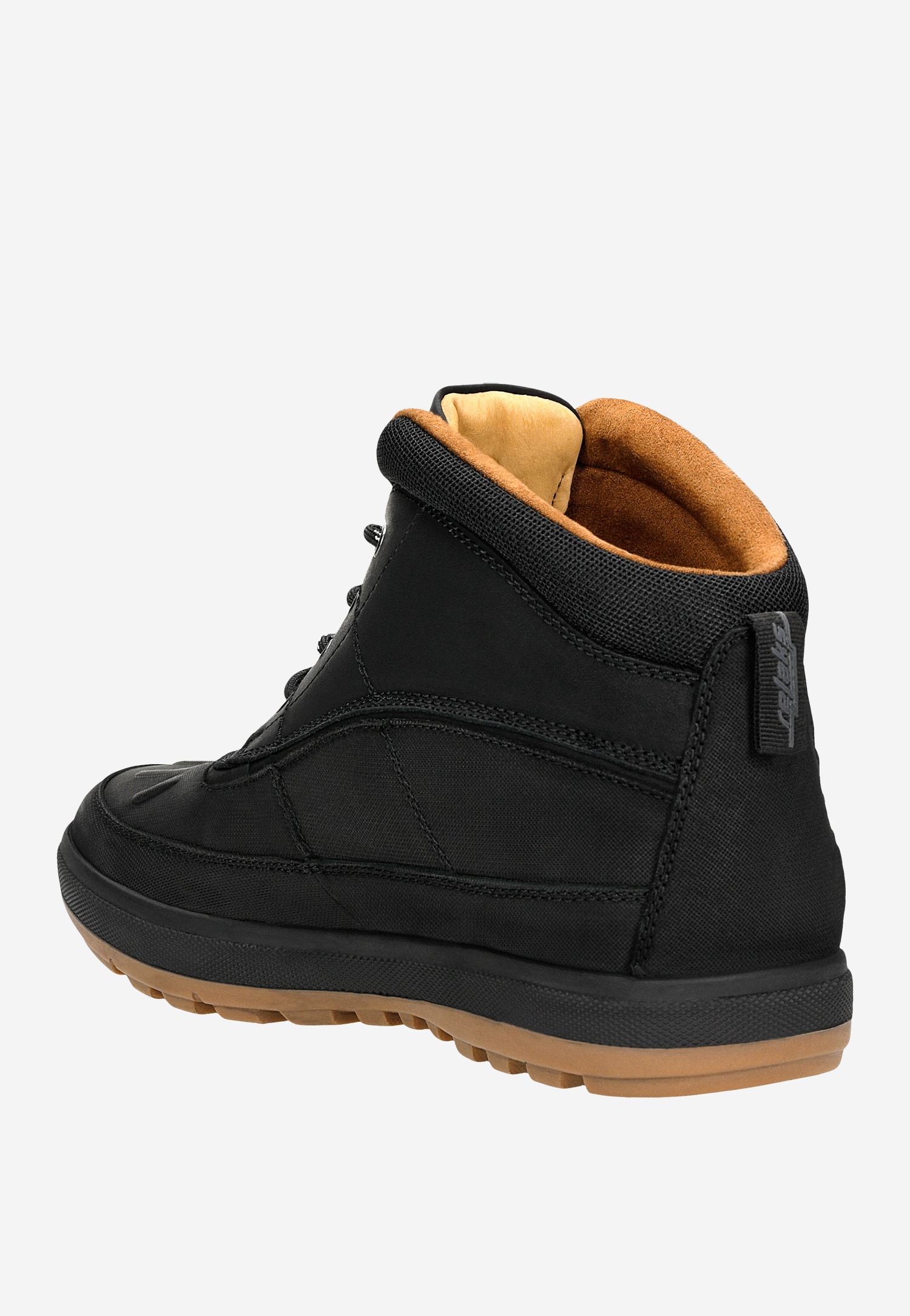 RELAKS czarne sneakersy męskie z nubuku tłoczonego