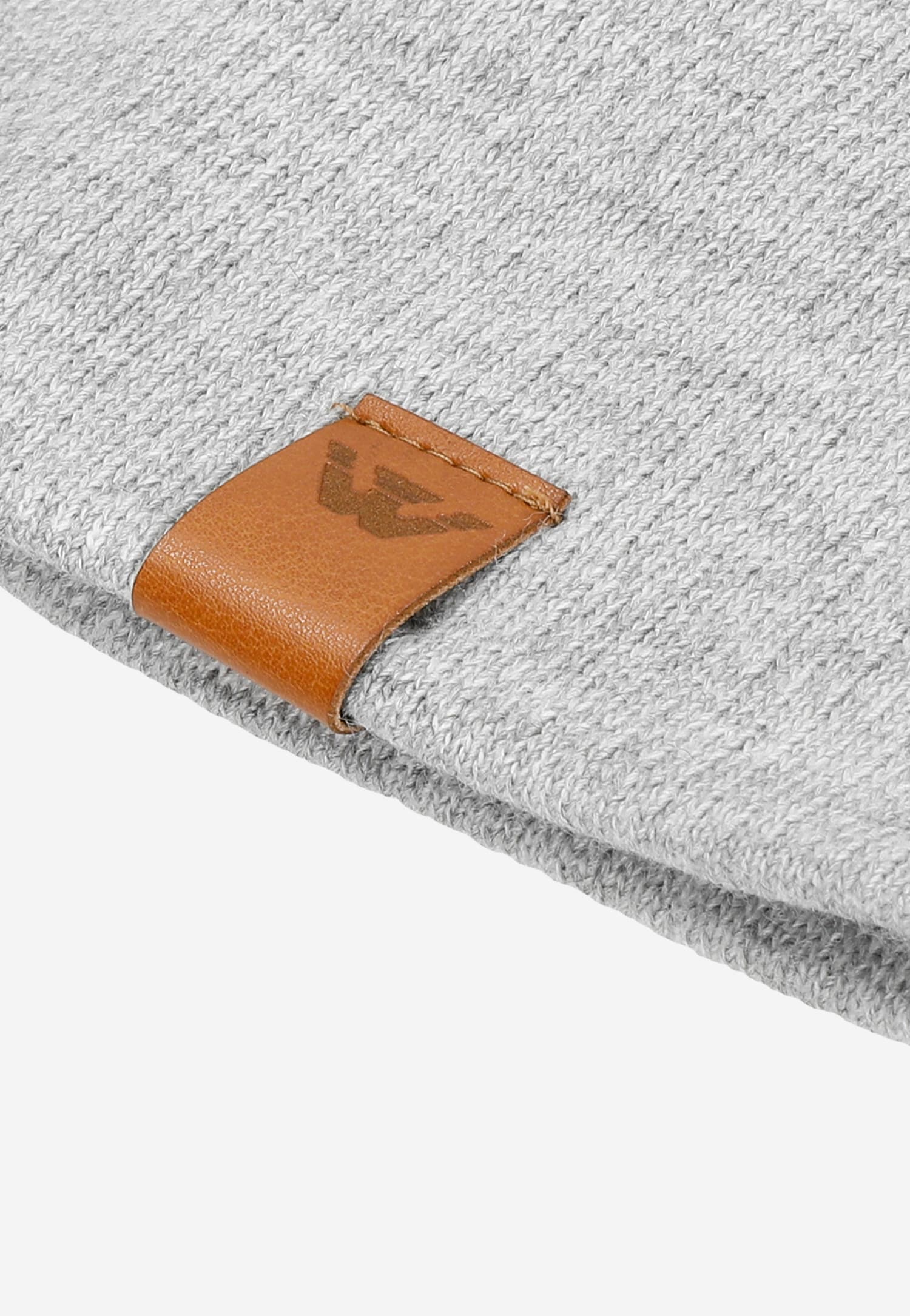 Szara czapka damska z akrylu i wełny