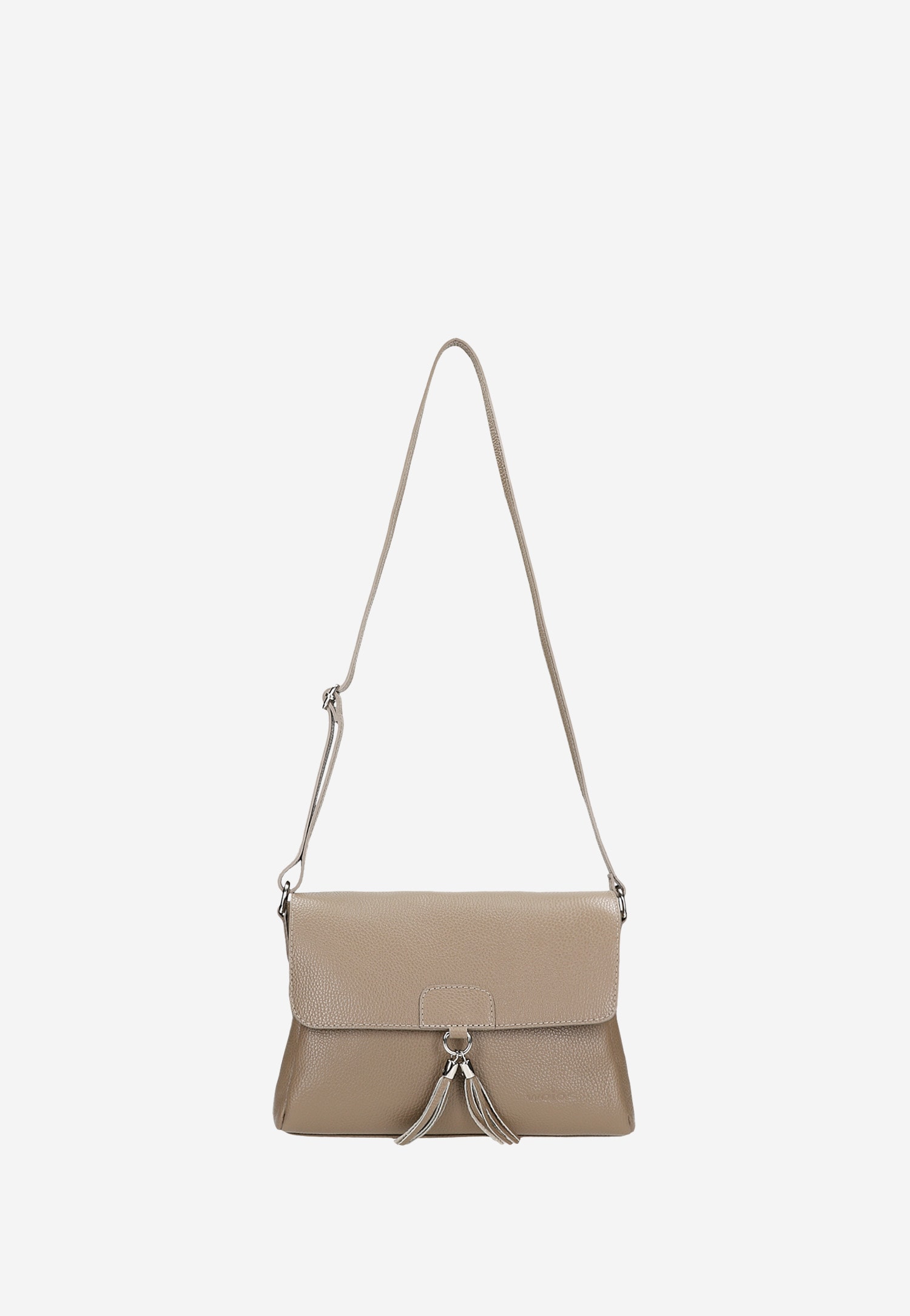 Skórzana torebka z ozdobnymi frędzelkami