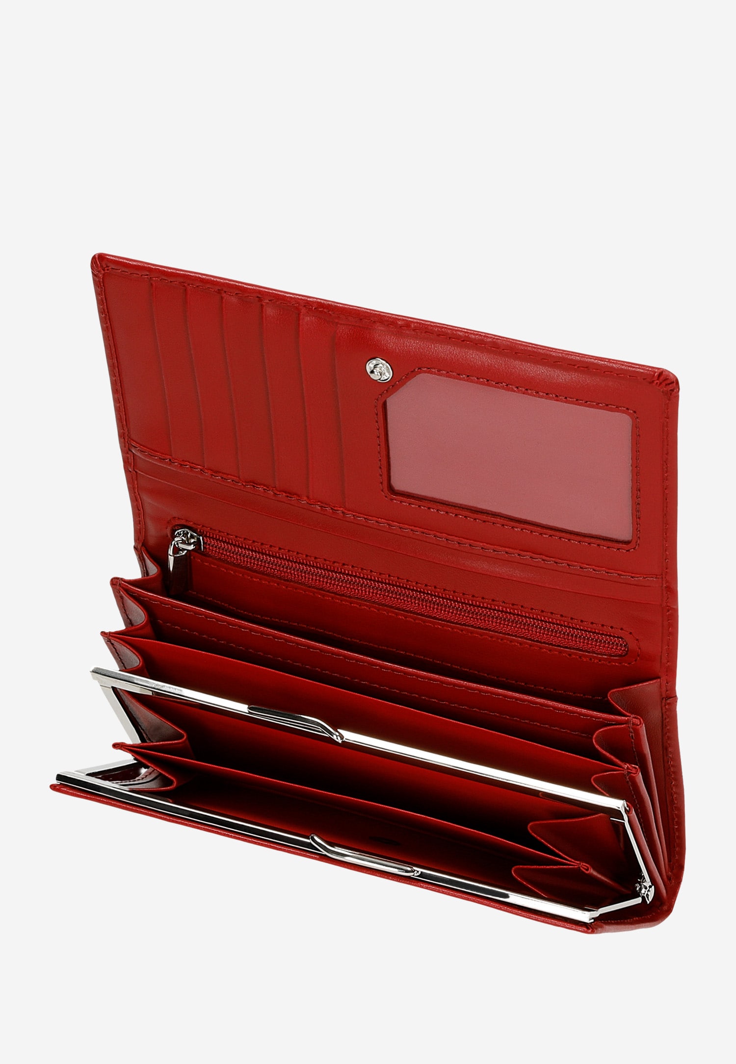 Czerwony damski portfel