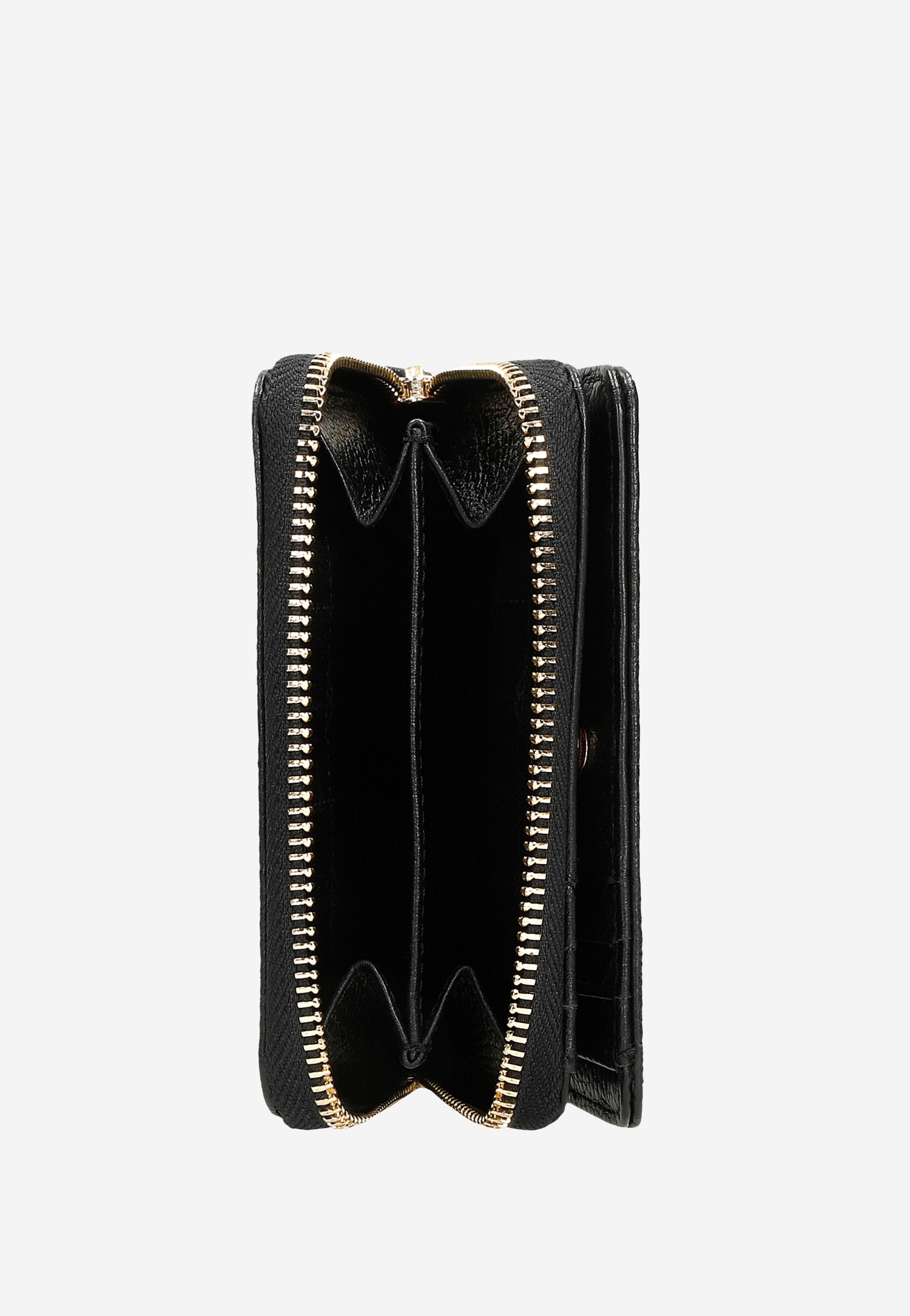 Mały czerwony portfel damski z gładkiej skóry licowej