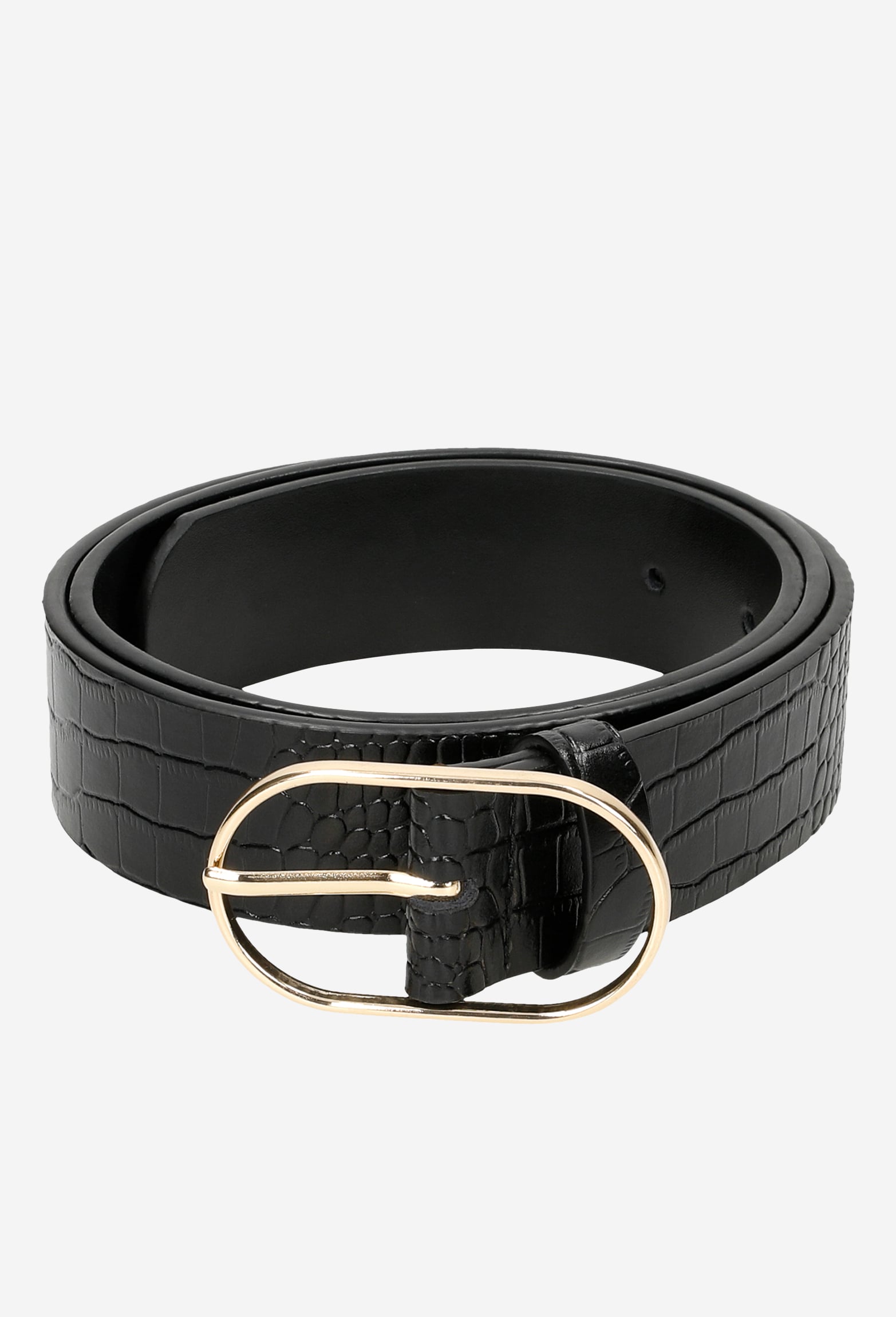 Czarny pasek damski ze zwierzęcym motywem