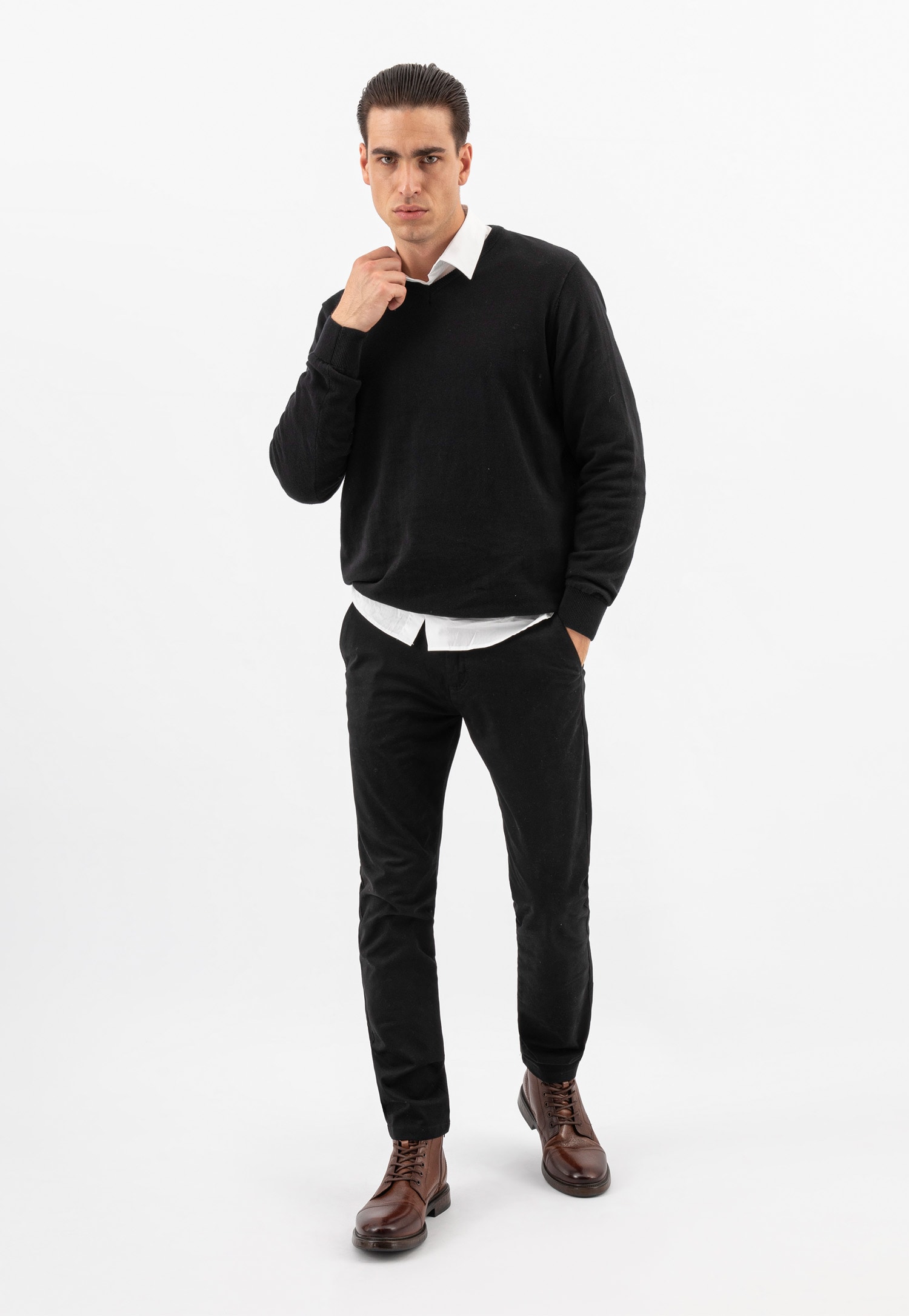 Klasyczne brązowe trzewiki męskie