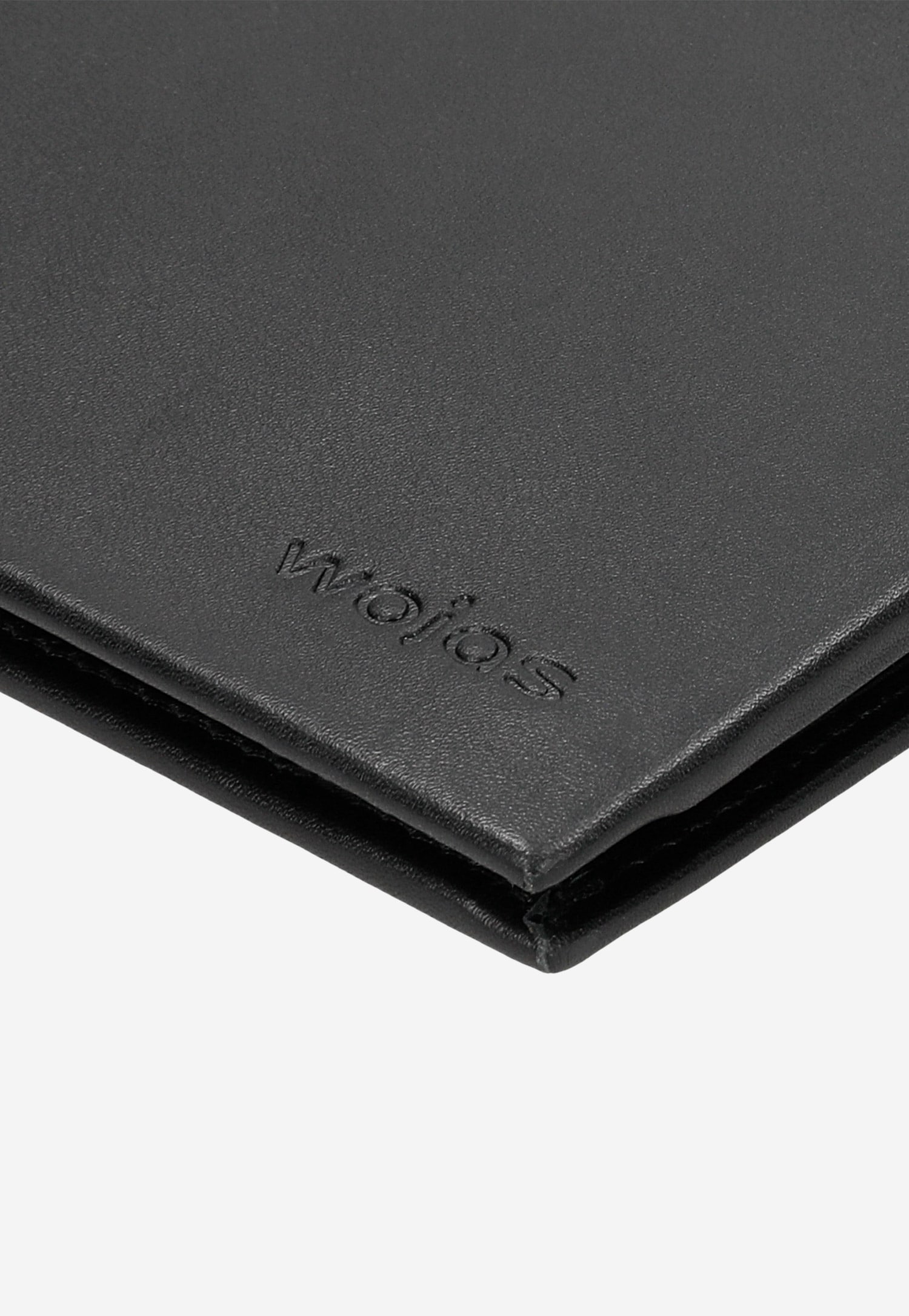 Czarny skórzany portfel męski poziomy